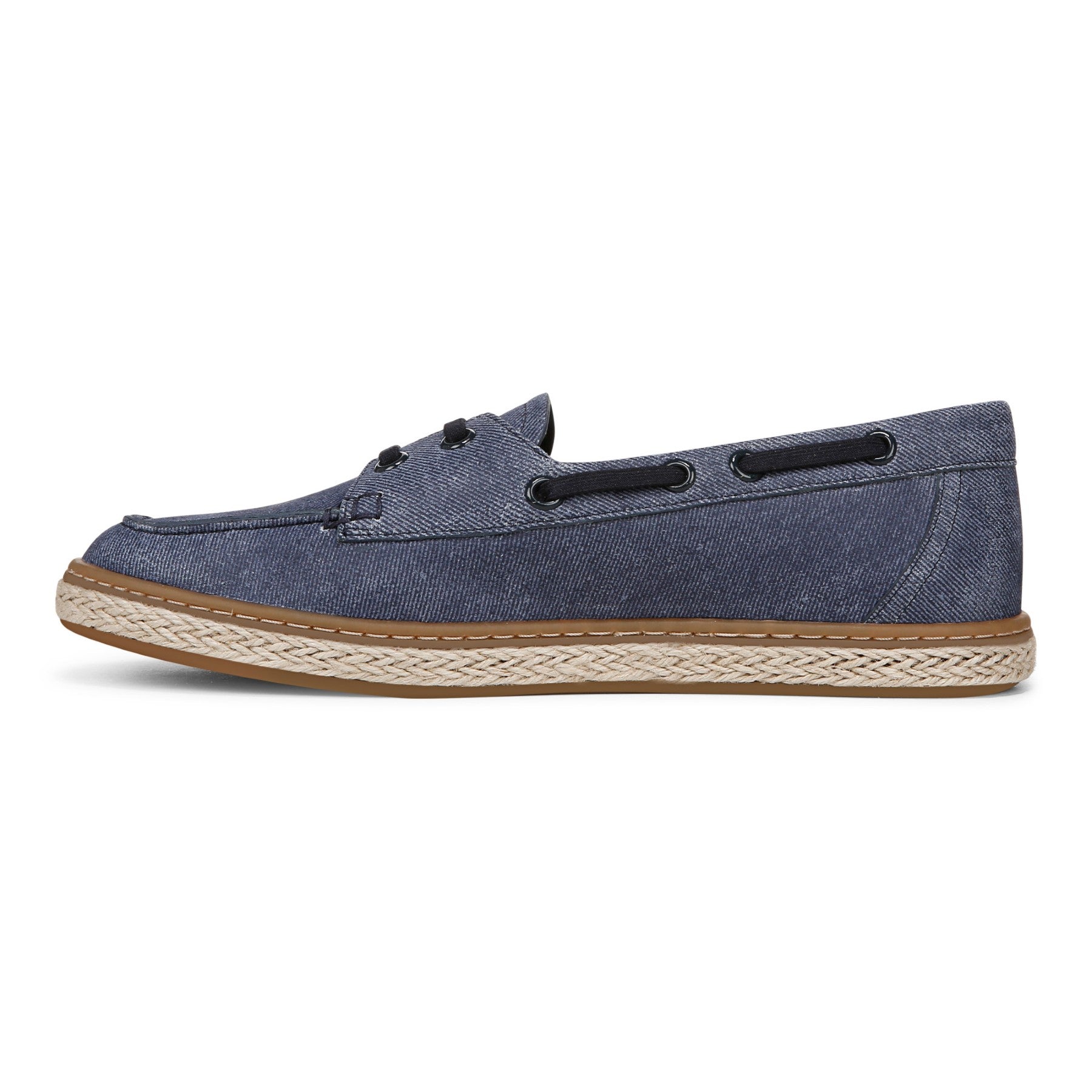 Vionic Bay womens Espadrilles Shoe - Dark Denim - Left Side