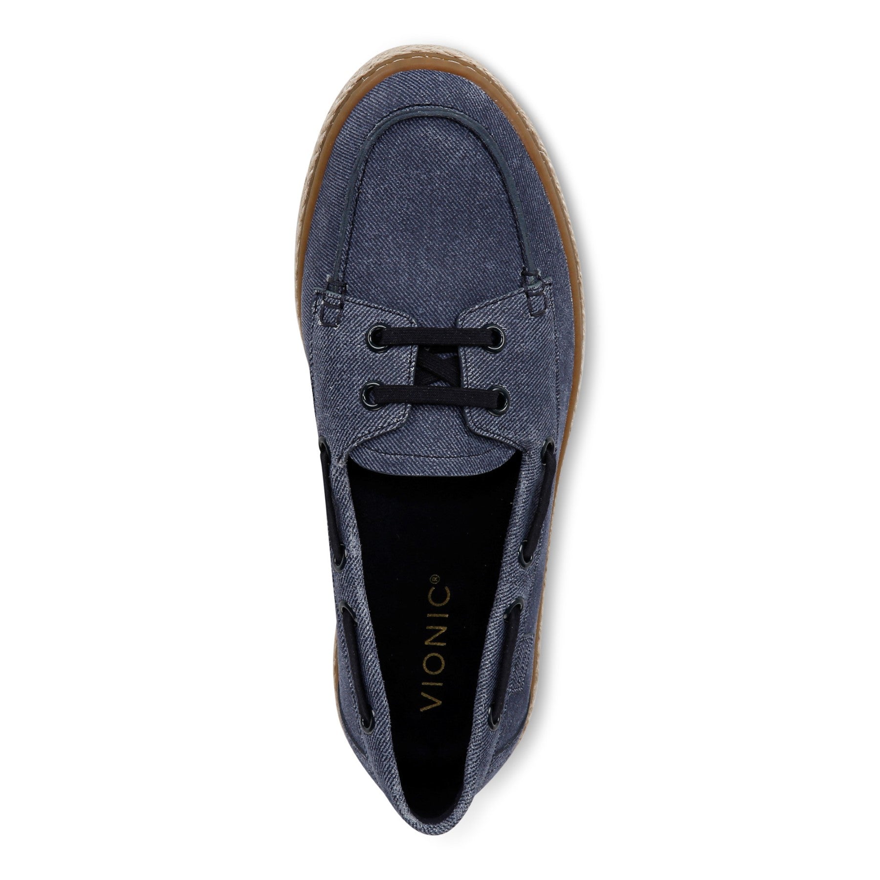 Vionic Bay womens Espadrilles Shoe - Dark Denim - Top