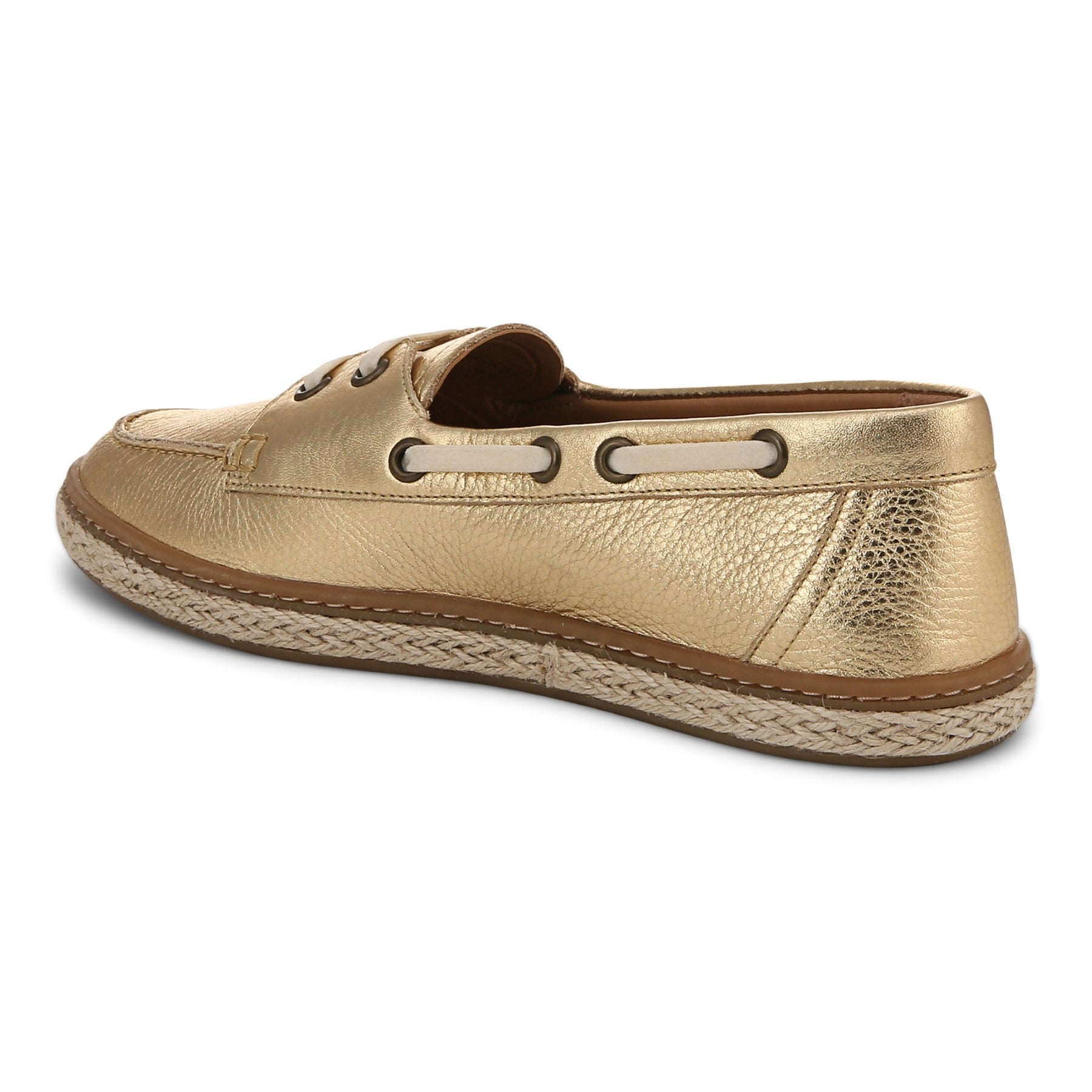 Vionic Bay womens Espadrilles Shoe - Gold - Back angle