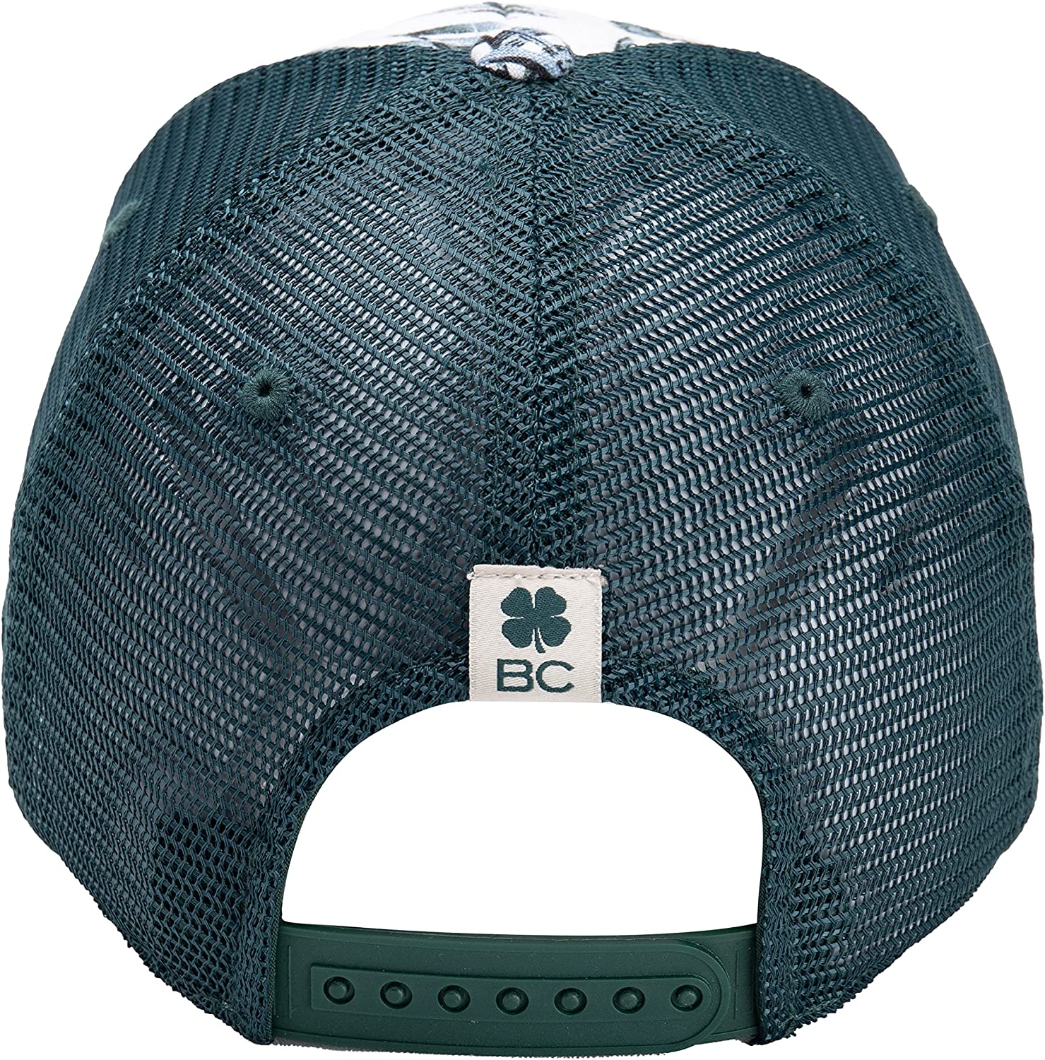 Black Clover Island Luck Hat - Tropical Adjustable Snapback - Unisex - 10 - Back Teal / Teal Mesh
