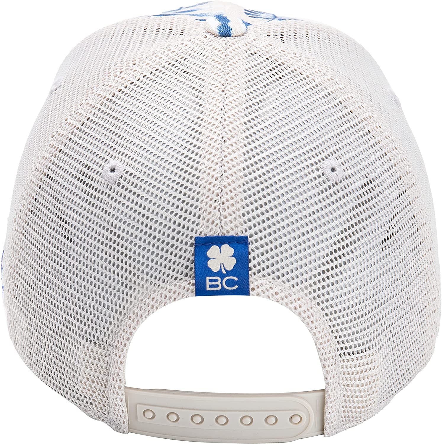 Black Clover Island Luck Hat - Tropical Adjustable Snapback - Unisex - 11 Back 11 - Royal / Stone Mesh