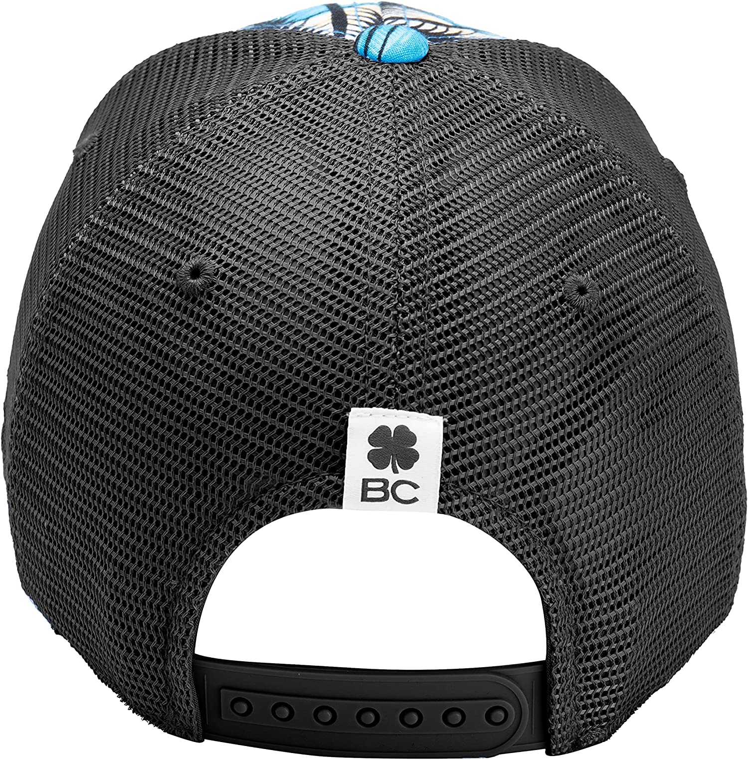 Black Clover Island Luck Hat - Tropical Adjustable Snapback - Unisex - 12 Back 12 - Black / Black Mesh