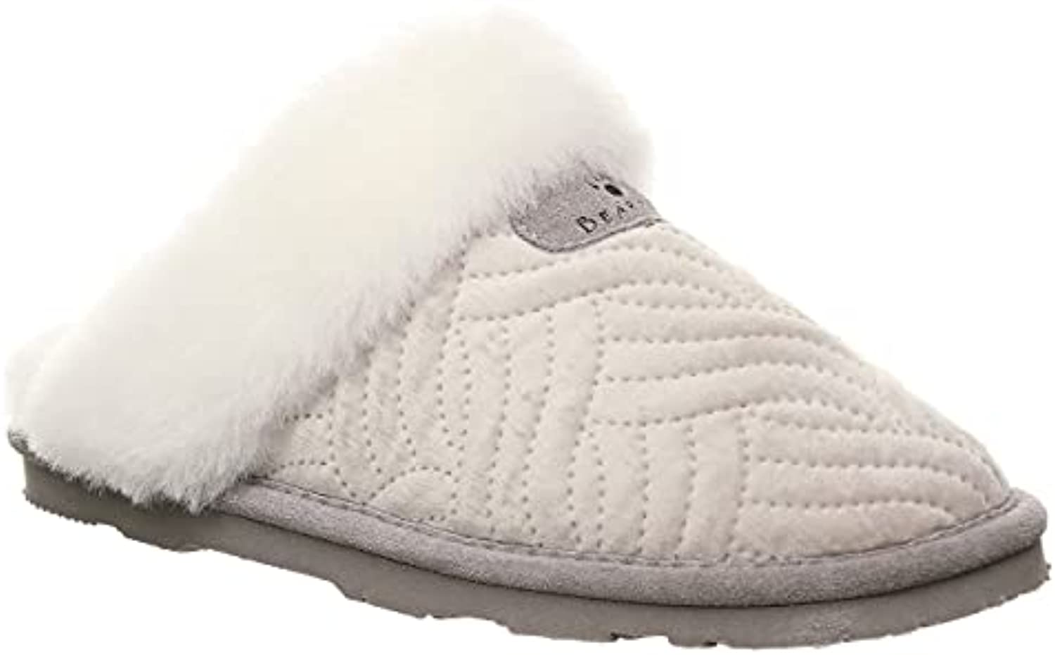 Bearpaw Effie Women's Cable Knit Slippers - 1674w in Light Gray