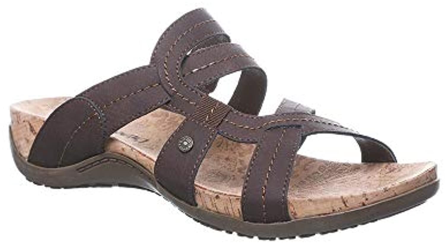 Bearpaw Kai II Women's Slip-on Sandals - 2666W - Dark Brown