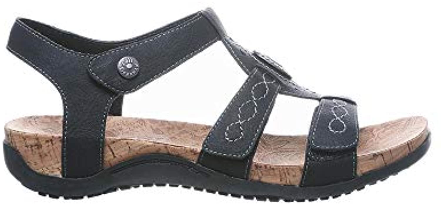 Bearpaw Ridley Ii Women's Knitted Textile Sandals - 2667W - Black