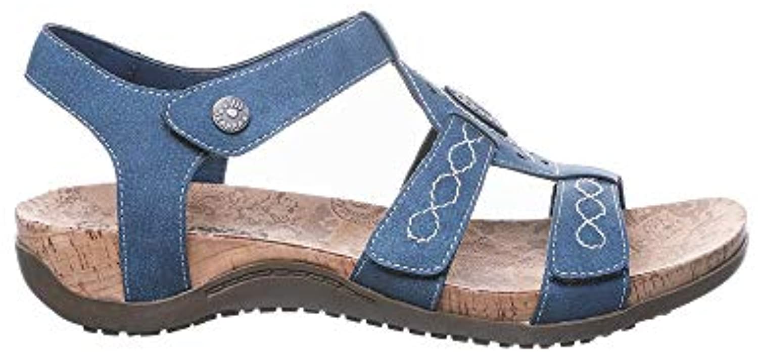 Bearpaw Ridley Ii Women's Knitted Textile Sandals - 2667W - Blue