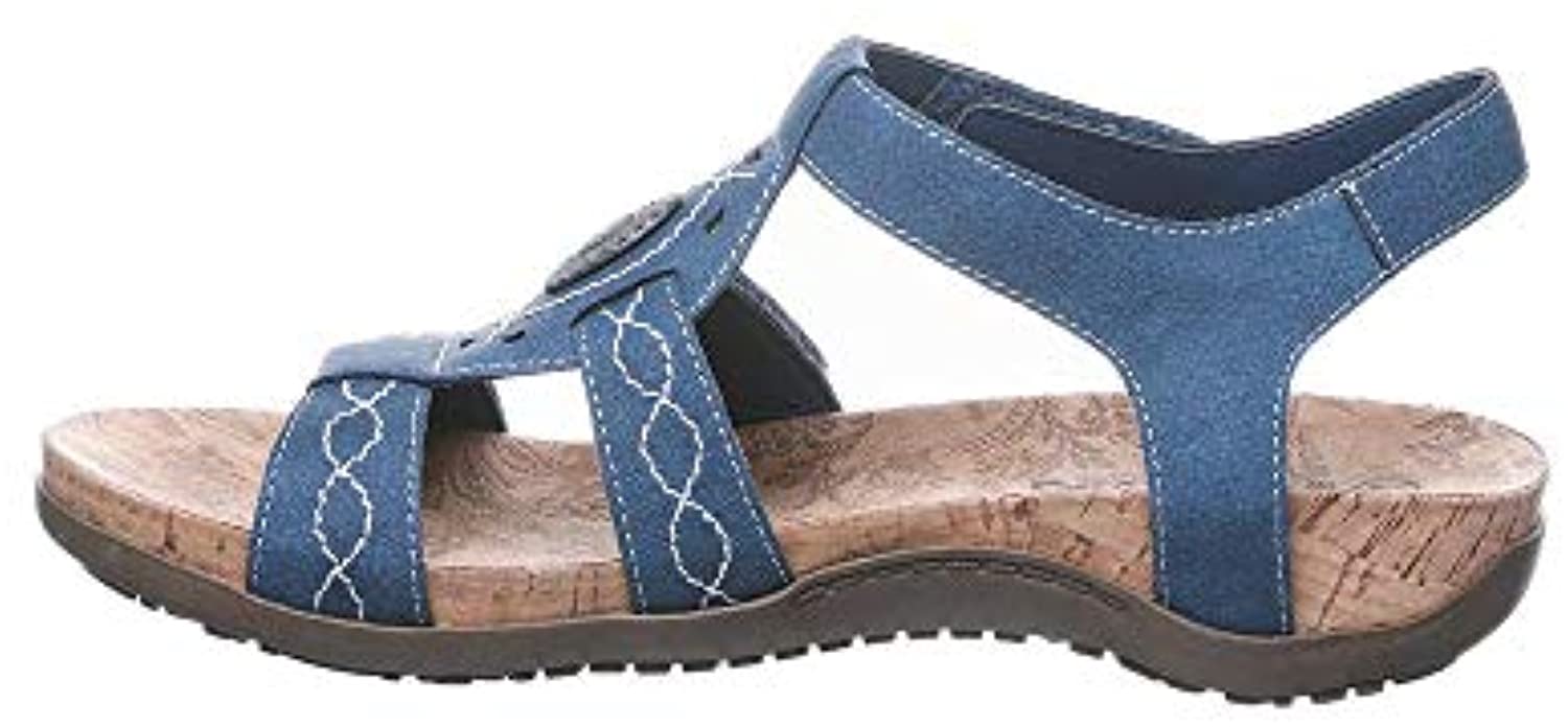 Bearpaw Ridley Ii Women's Knitted Textile Sandals - 2667W - Blue
