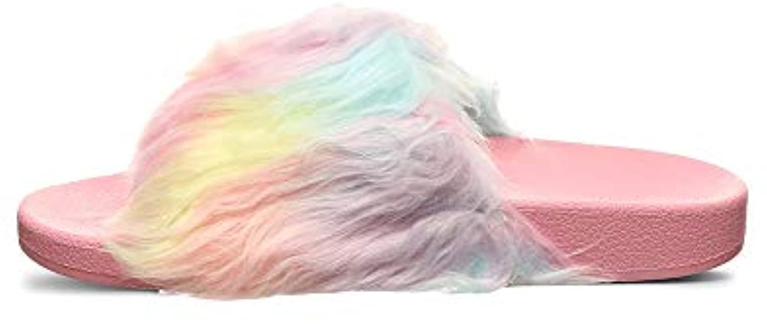Bearpaw Lucinda Women's Knitted Textile Slippers - 2688W - Rainbow Tie Dye