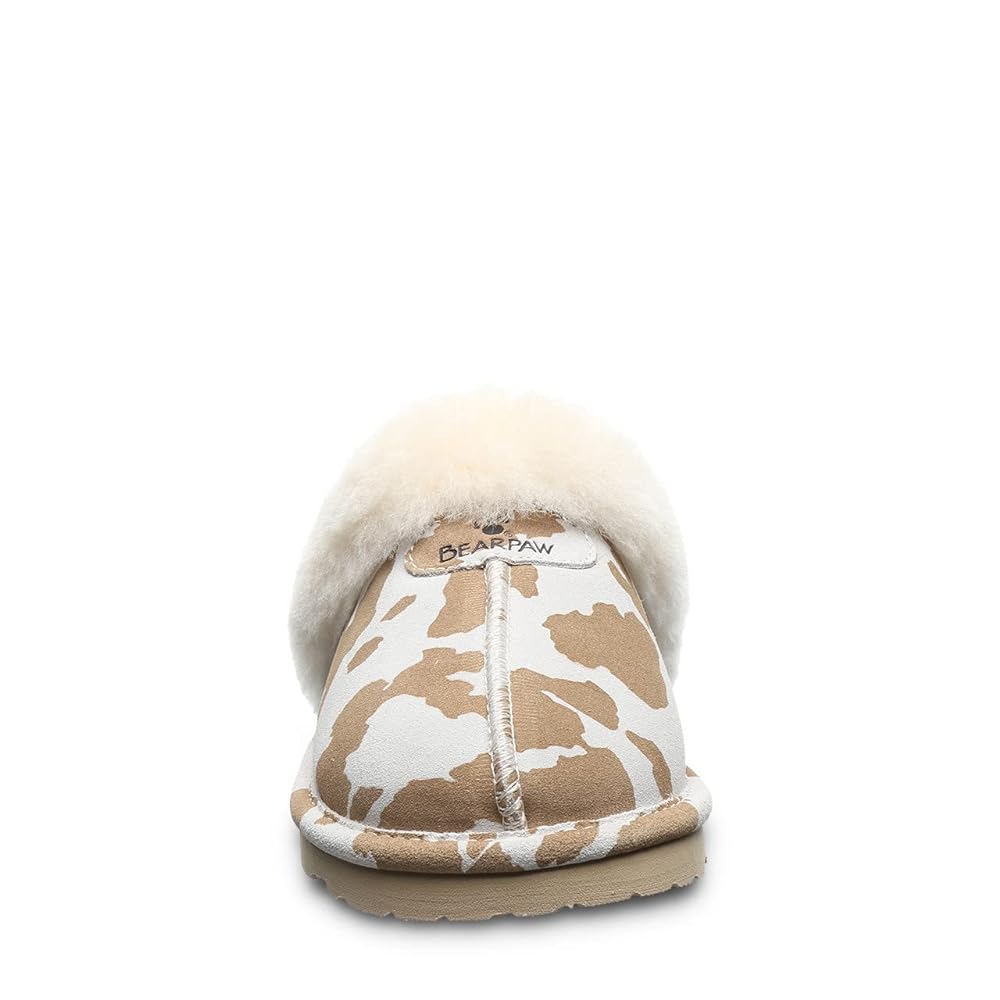 Bearpaw Loki Exotic Women's Indoor/outdoor Slippers - Tan Cow Print