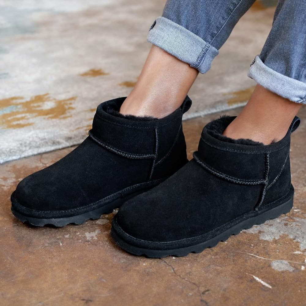Bearpaw Shorty Women's Comfortable and Stylish Winter Boots - 2860W - Black