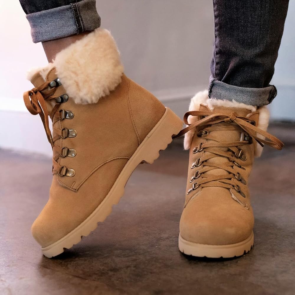 Bearpaw Sam Women's Lace-up Boots - 2950w - Wheat Lifestyle