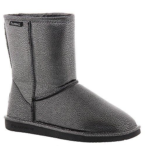 Bearpaw Emma Youth - Short Sheepskin Boots - 608Y - Black/Silver Metallic