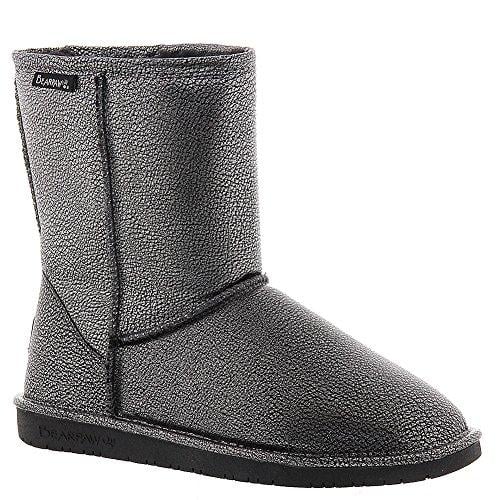 Bearpaw Emma Youth - Short Sheepskin Boots - 608Y - Black/Silver Metallic