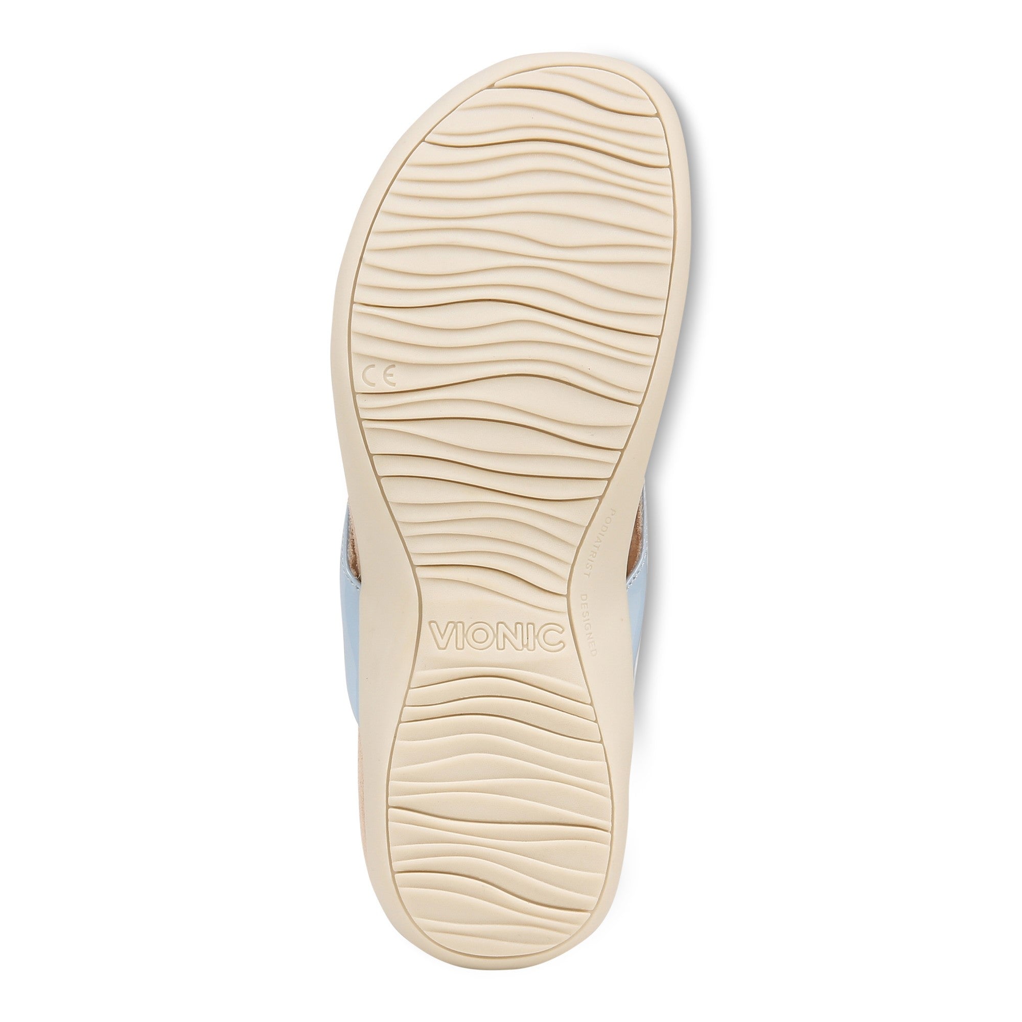 Vionic Bella - Women's Orthotic Thong Sandals - Skyway Blue - Bottom