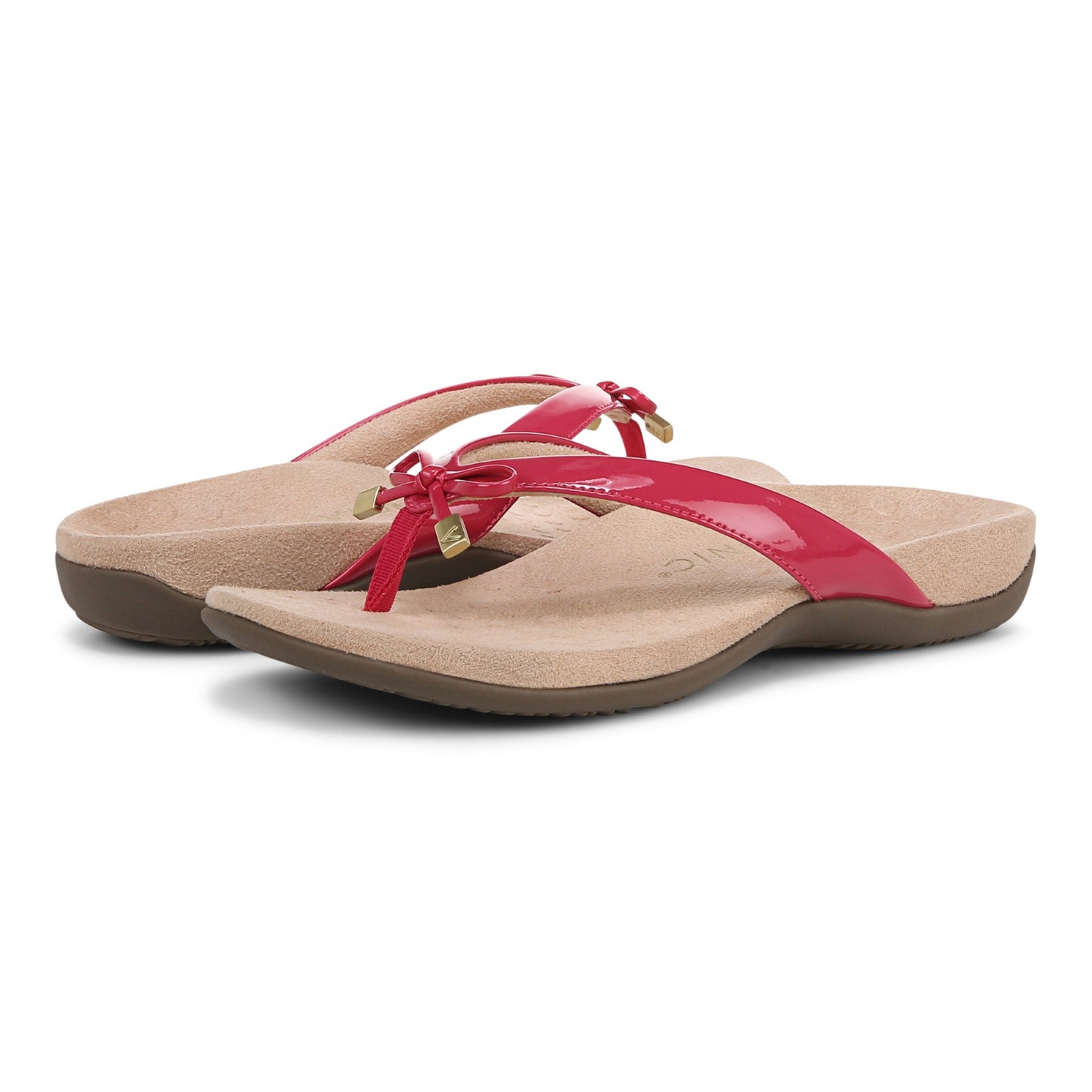 Vionic Bella - Women's Orthotic Thong Sandals - Viva Magenta - pair left angle