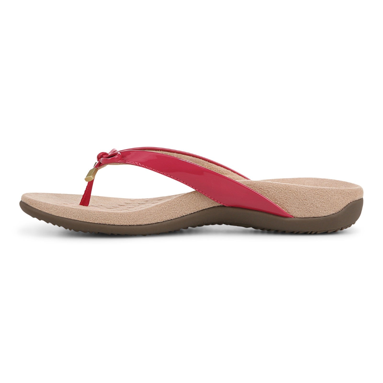 Vionic Bella - Women's Orthotic Thong Sandals - Viva Magenta - Left Side