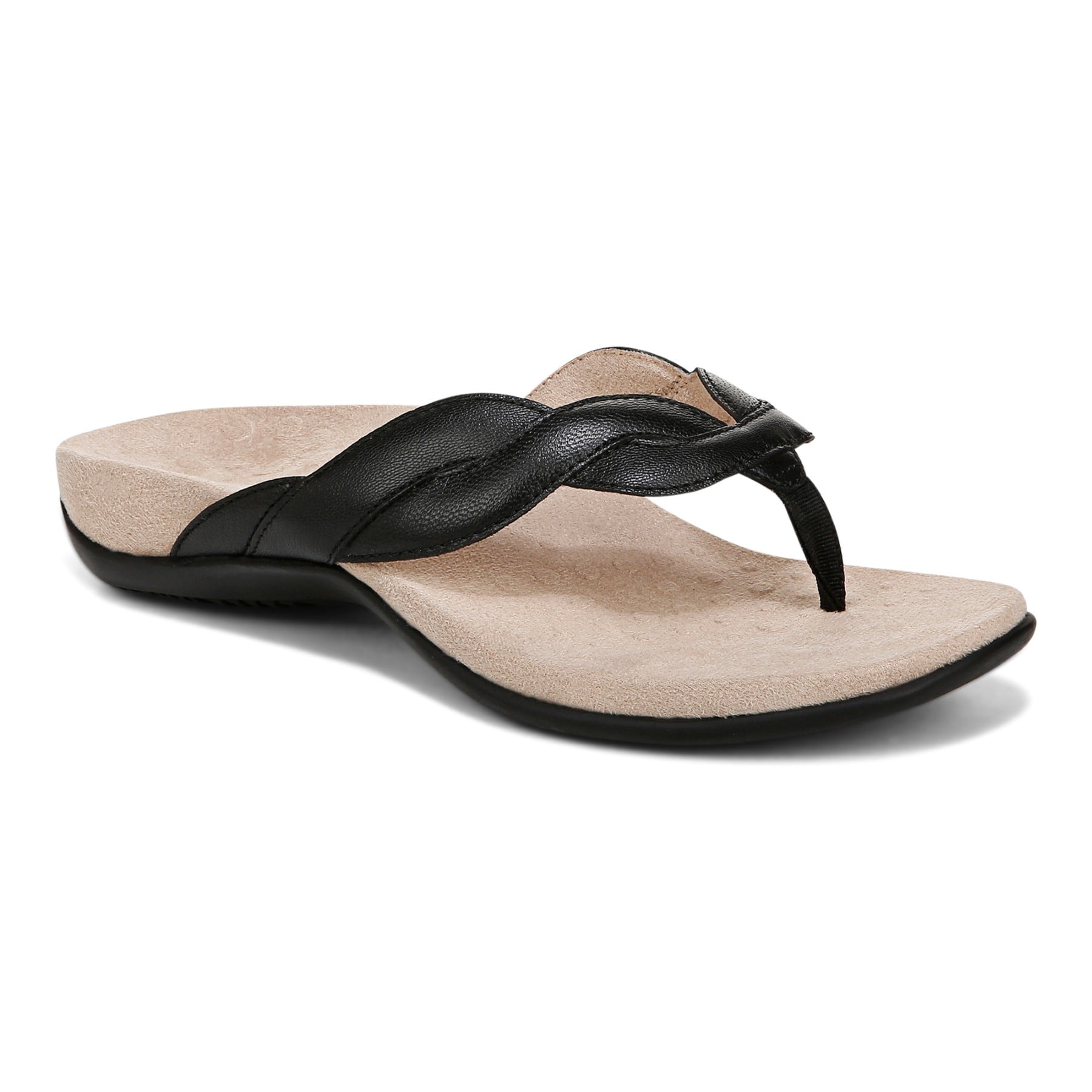 Vionic Bella Braid Women's Supportive Sandal in Black