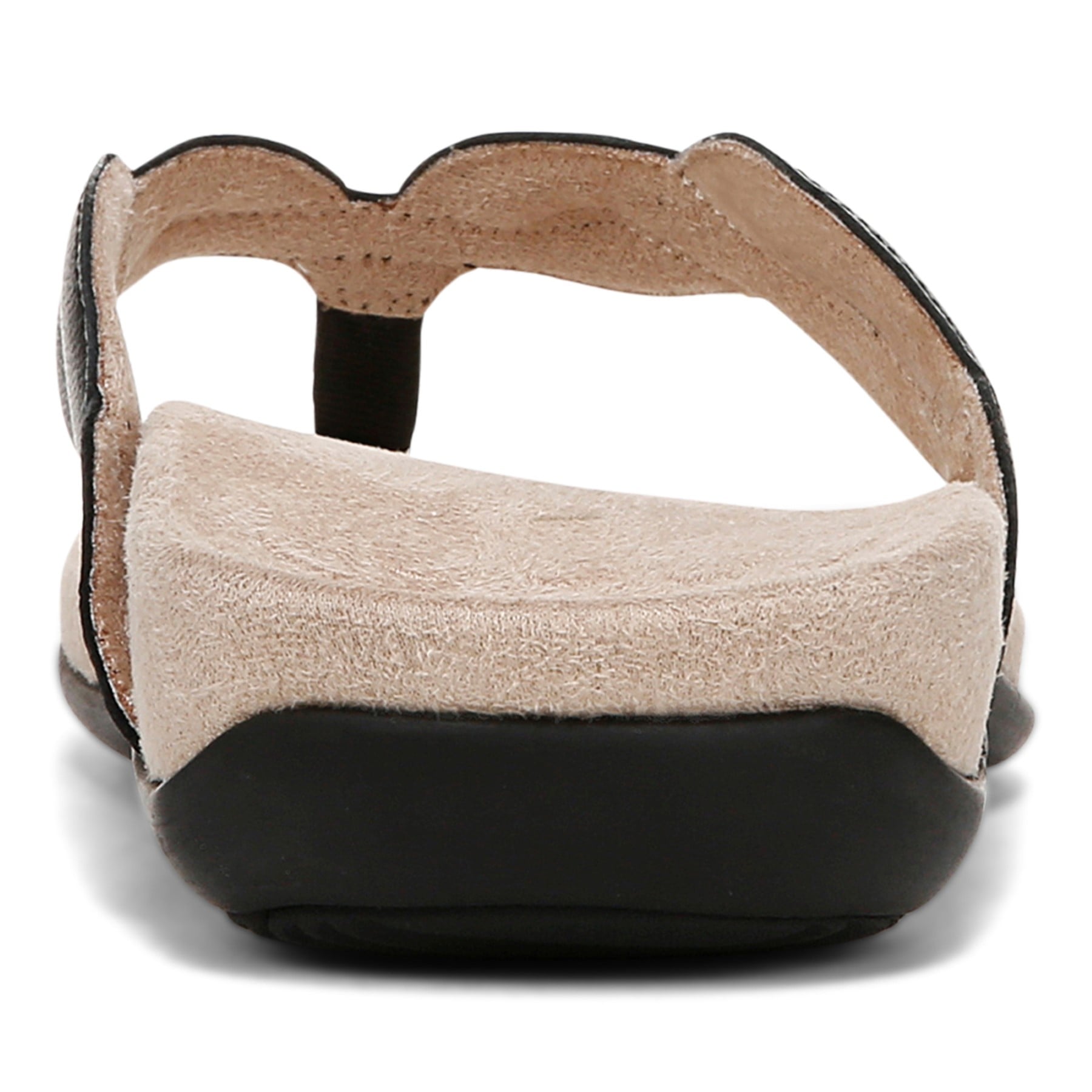 Vionic Bella Braid Women's Thong Orthotic Arch Support Sandal - Black - Back