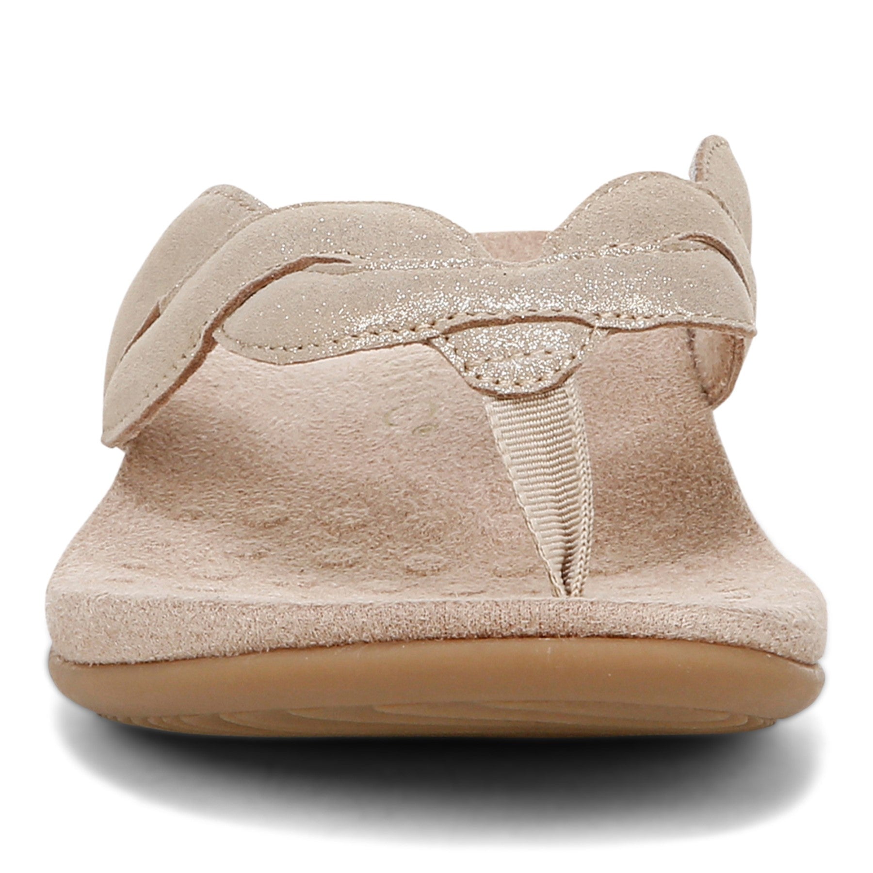 Vionic Bella Braid Women's Thong Orthotic Arch Support Sandal - Gold - Front