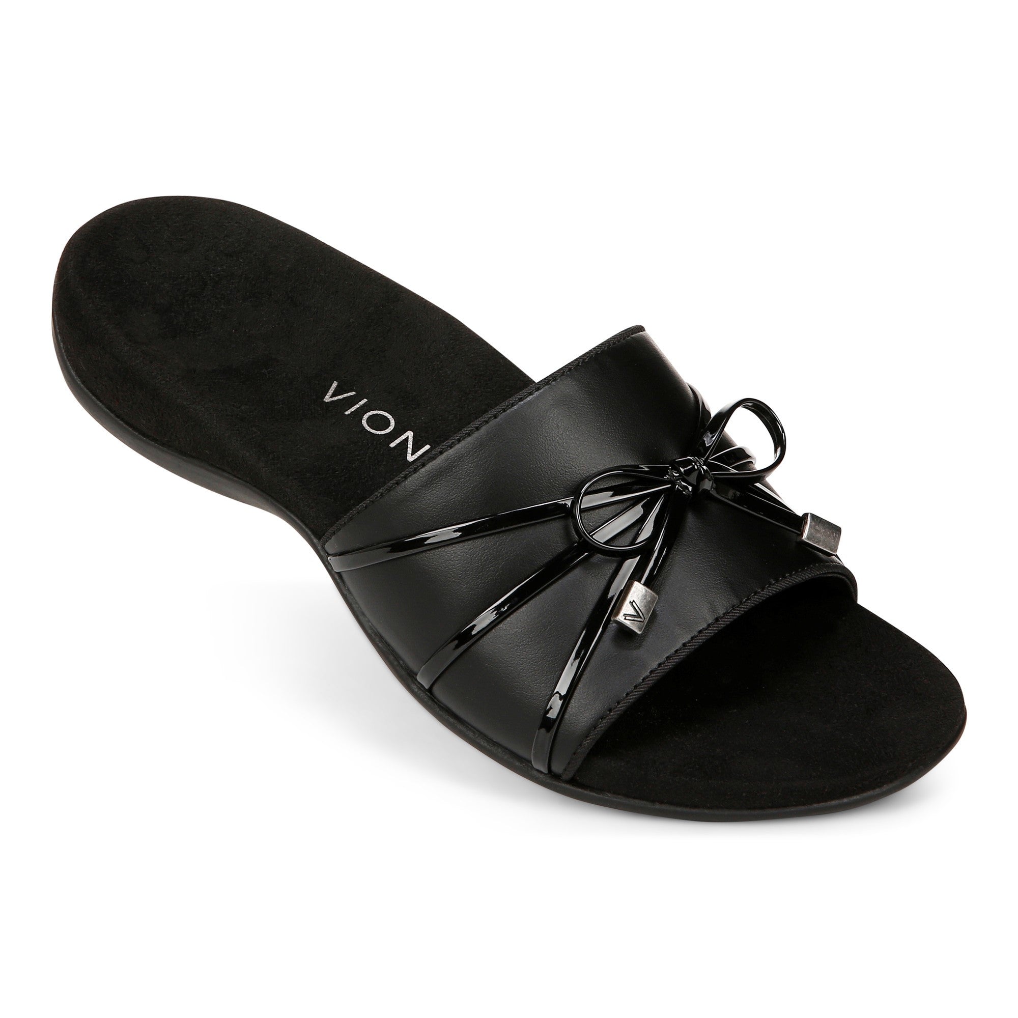 Vionic Bella Slide Women's Comfort Supportive Sandal - Black - BELLA SLIDE-I8659S2001-BLACK-13fl-med
