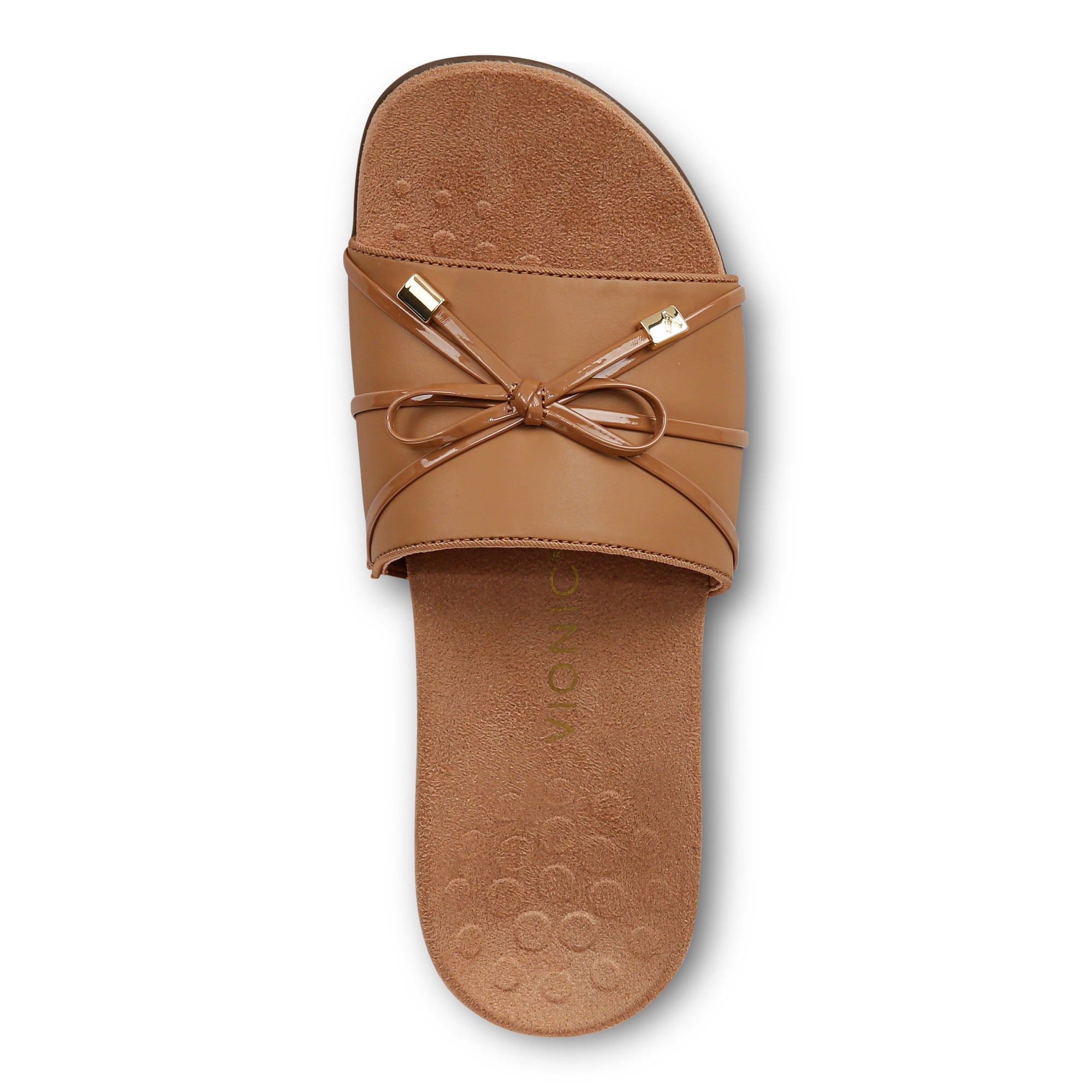 Vionic Bella Slide Women's Comfort Supportive Sandal - Camel - Top