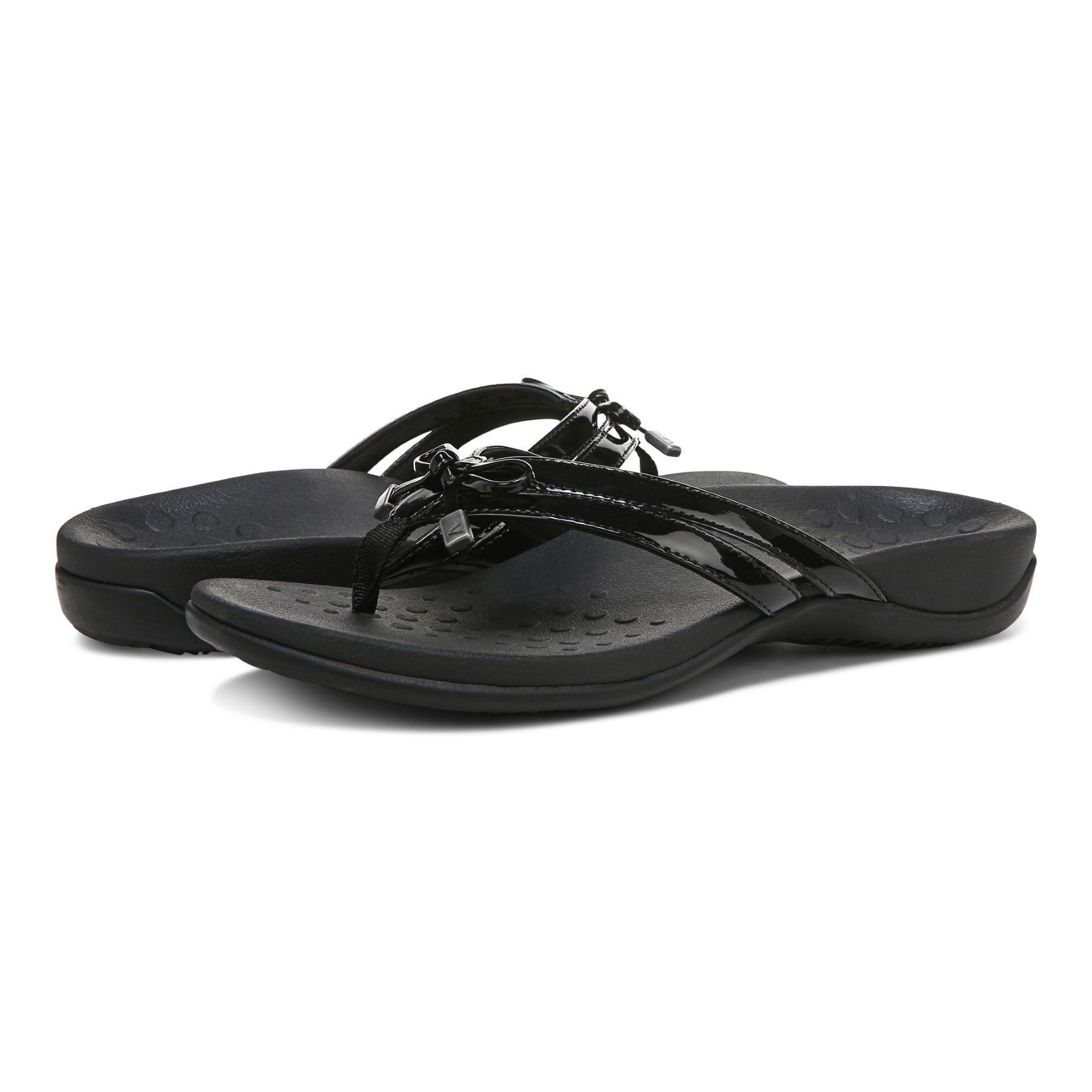 Vionic Bella X Women's Orthotic Support Sandal - Black - pair left angle