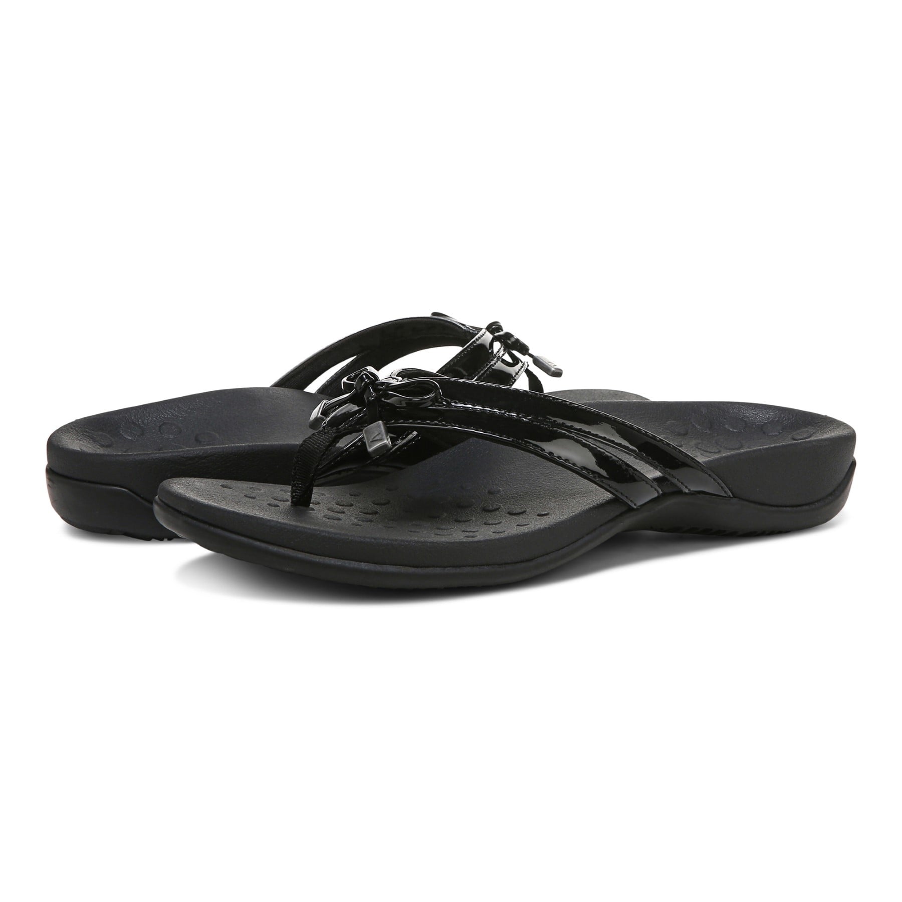 Vionic Bella X Women's Orthotic Support Sandal - Black - pair left angle