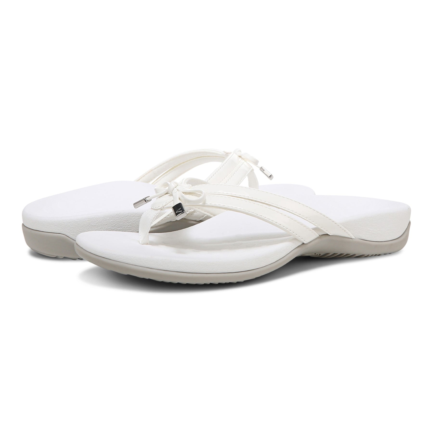 Vionic Bella X Women's Orthotic Support Sandal - White - pair left angle