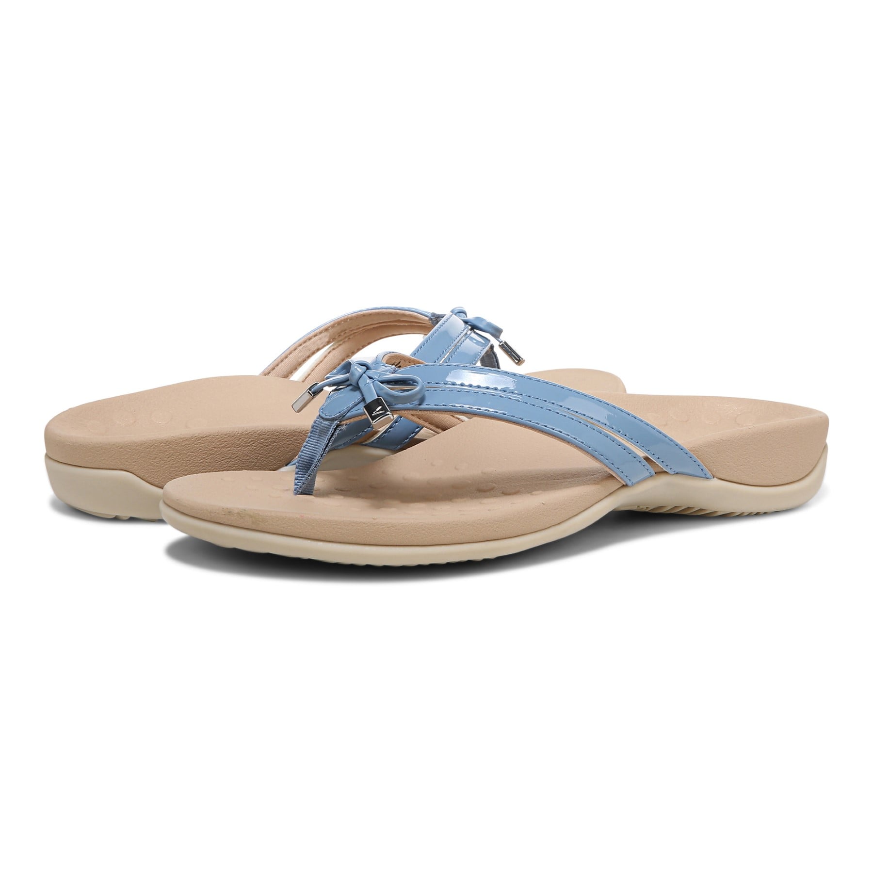 Vionic Bella X Women's Orthotic Support Sandal - Blue Shadow - pair left angle