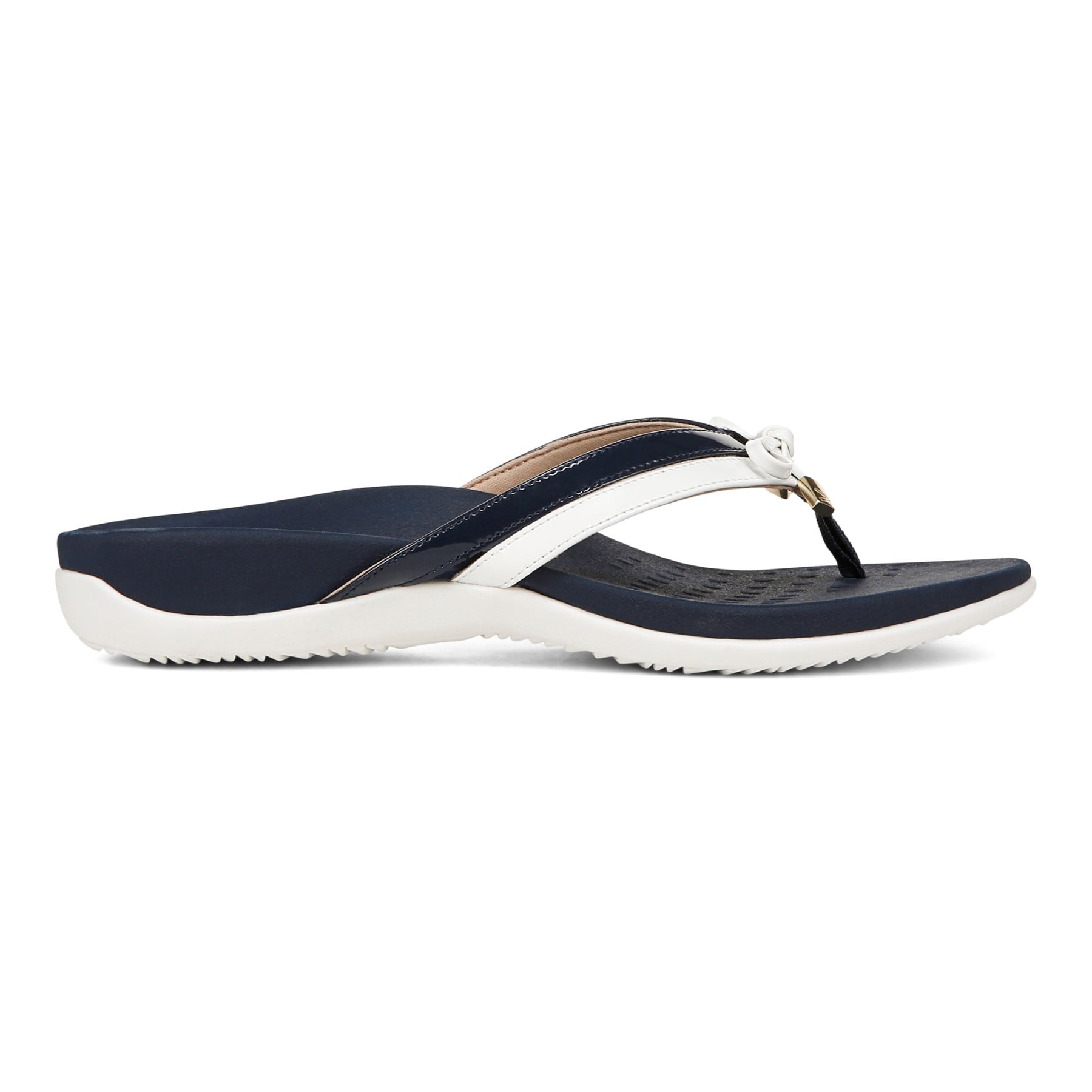 Vionic Bella X Women's Orthotic Support Sandal - Navy/white - Right side