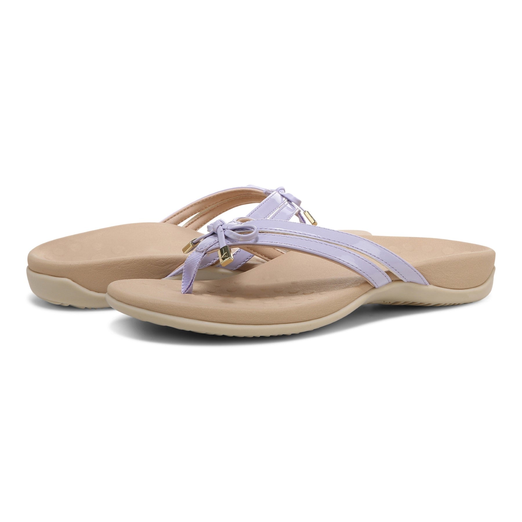 Vionic Bella X Women's Orthotic Support Sandal - Purple Heather - pair left angle