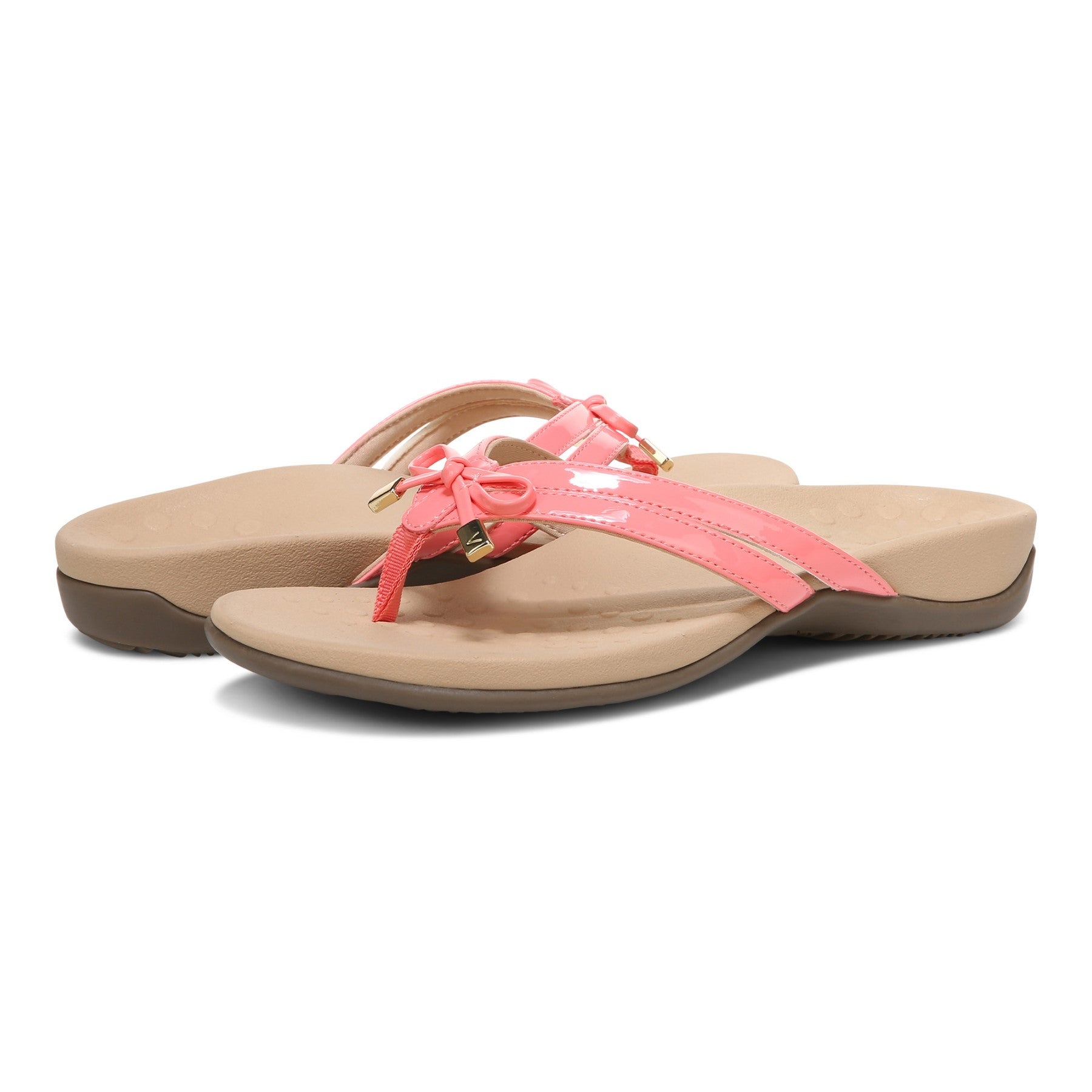 Vionic Bella X Women's Orthotic Support Sandal - Shell Pink - pair left angle