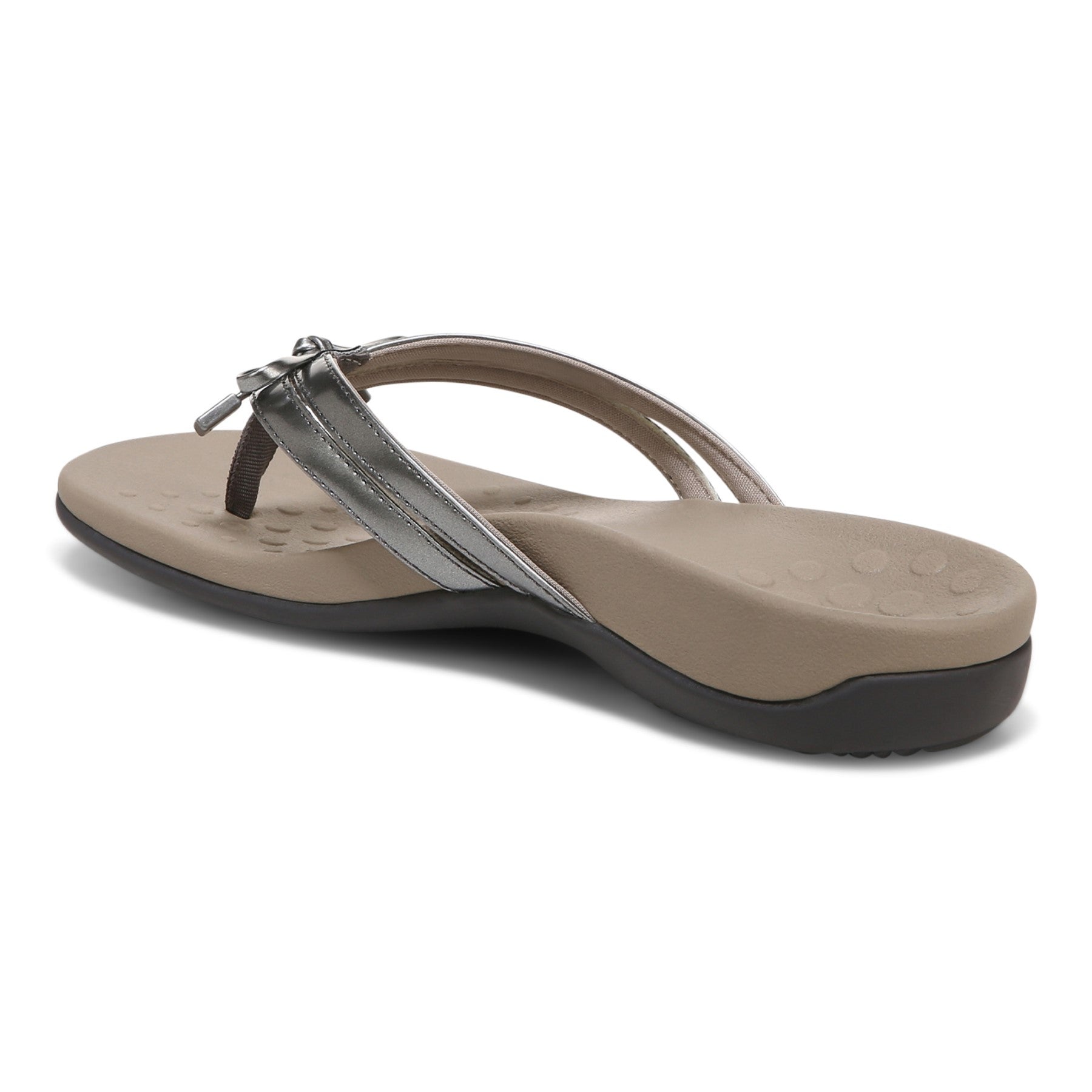 Vionic Bella X Women's Orthotic Support Sandal - Pewter - Back angle