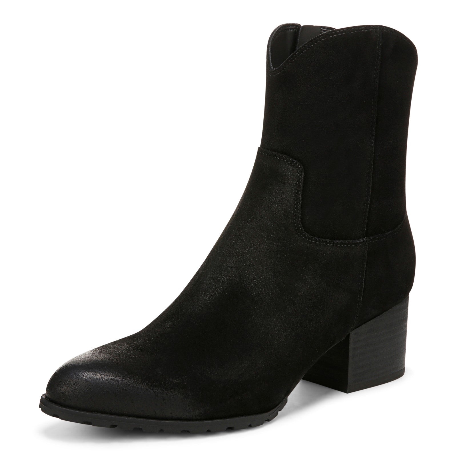 Vionic Bishop womens Western Short Boot - Black - Left angle