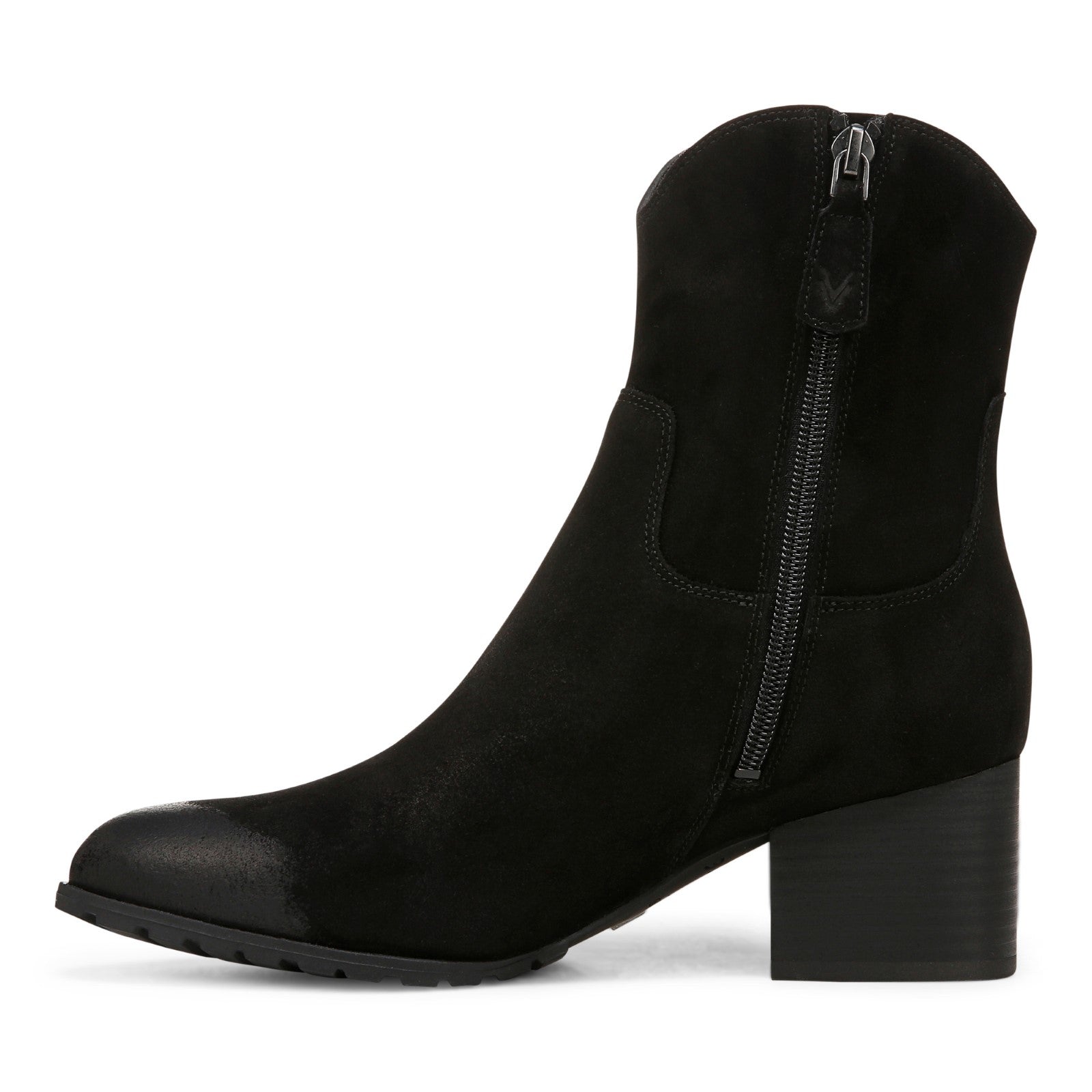 Vionic Bishop womens Western Short Boot - Black - Left Side