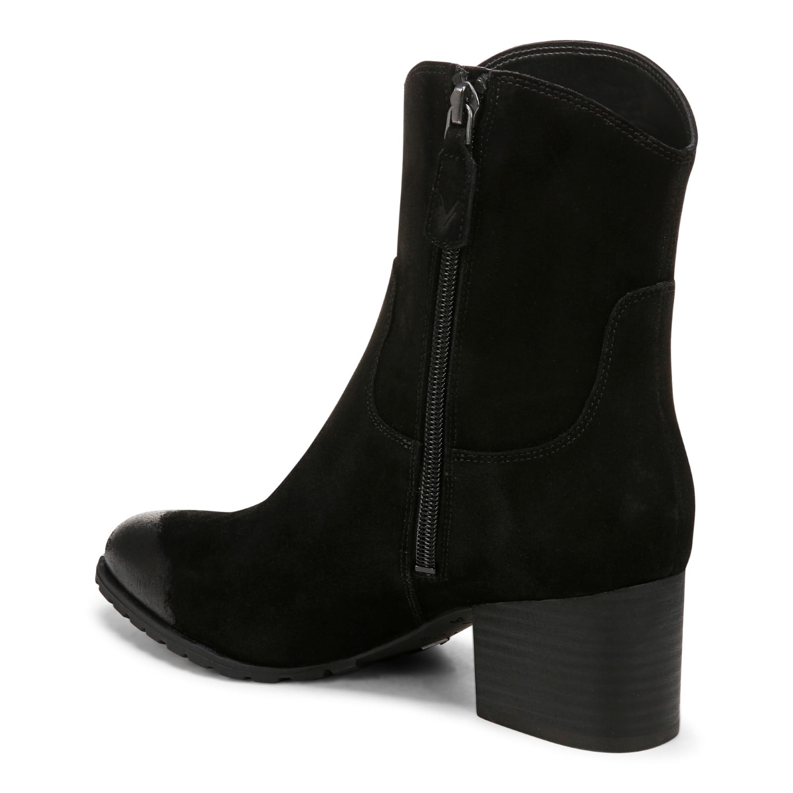 Vionic Bishop womens Western Short Boot - Black - Back angle