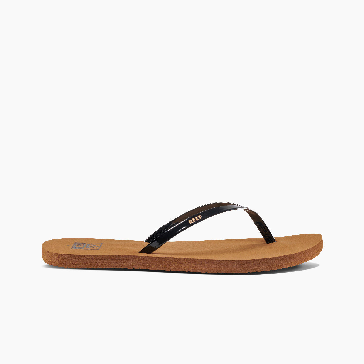 Reef Bliss Nights Women\'s Sandals - Black Patent/tan - Side