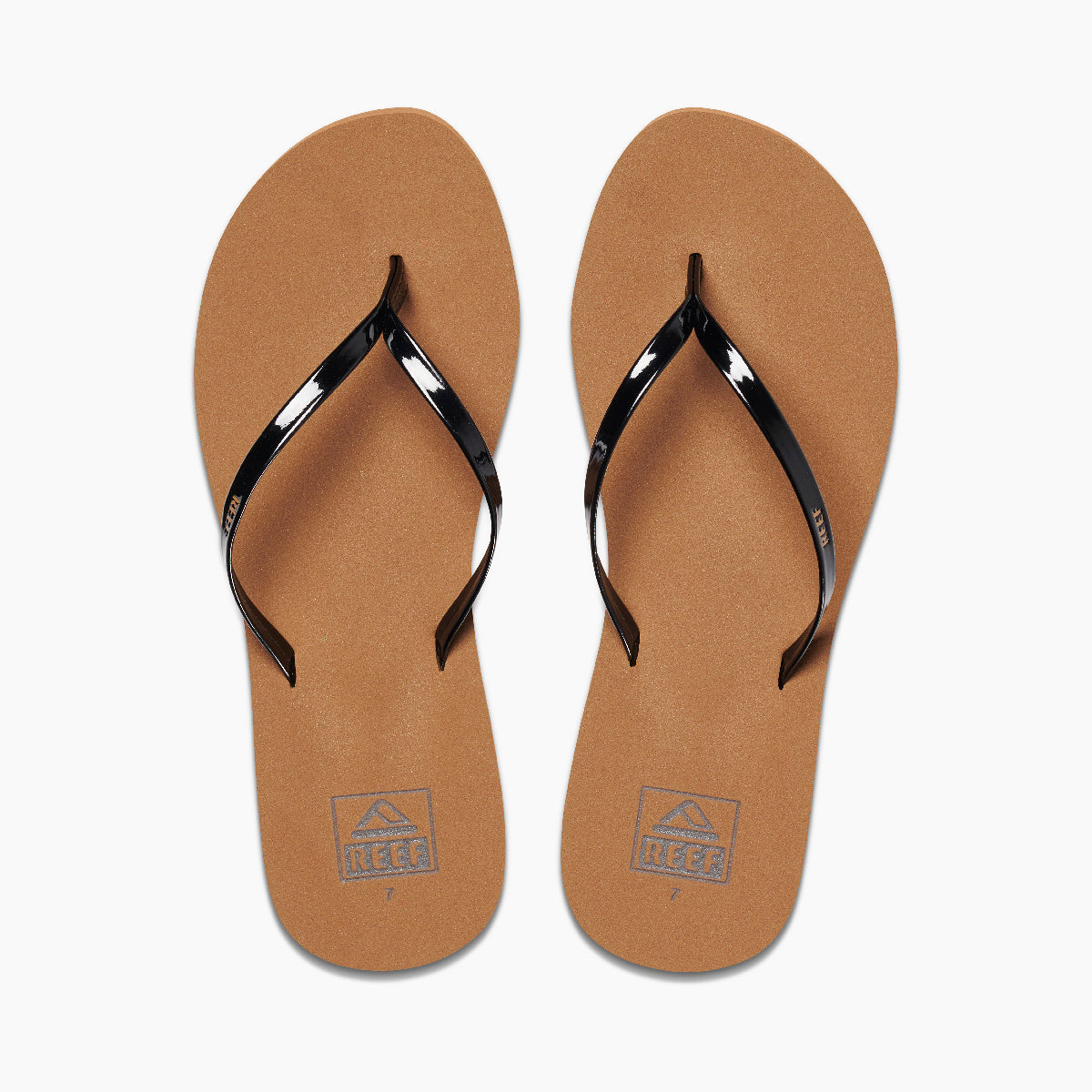 Reef Bliss Nights Women\'s Sandals - Black Patent/tan - Top