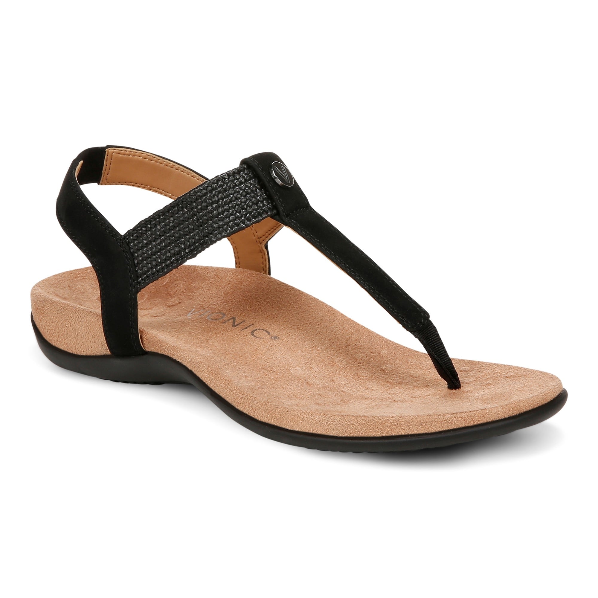 Vionic Brea Women's Toe Post Comfort Sandal in Black
