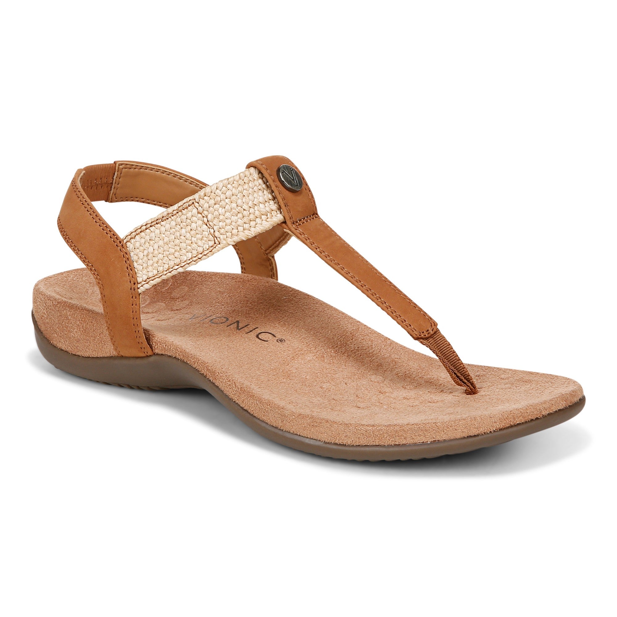 Vionic Brea Women's Toe Post Comfort Sandal in Camel