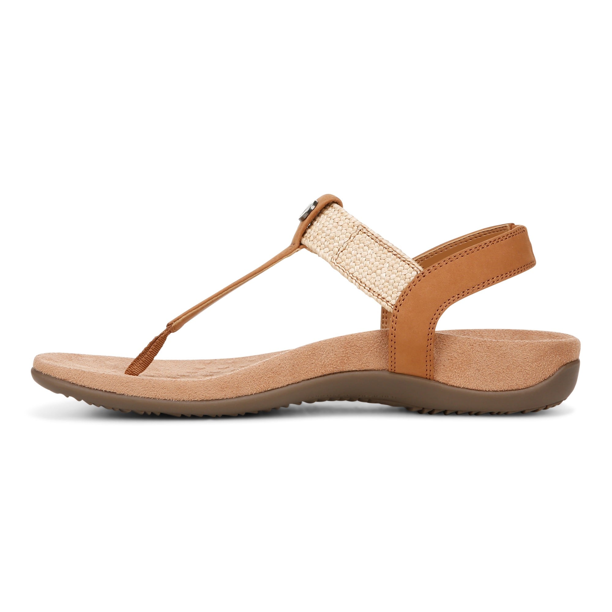Vionic Brea Women's Toe Post Comfort Sandal - Camel - Left Side