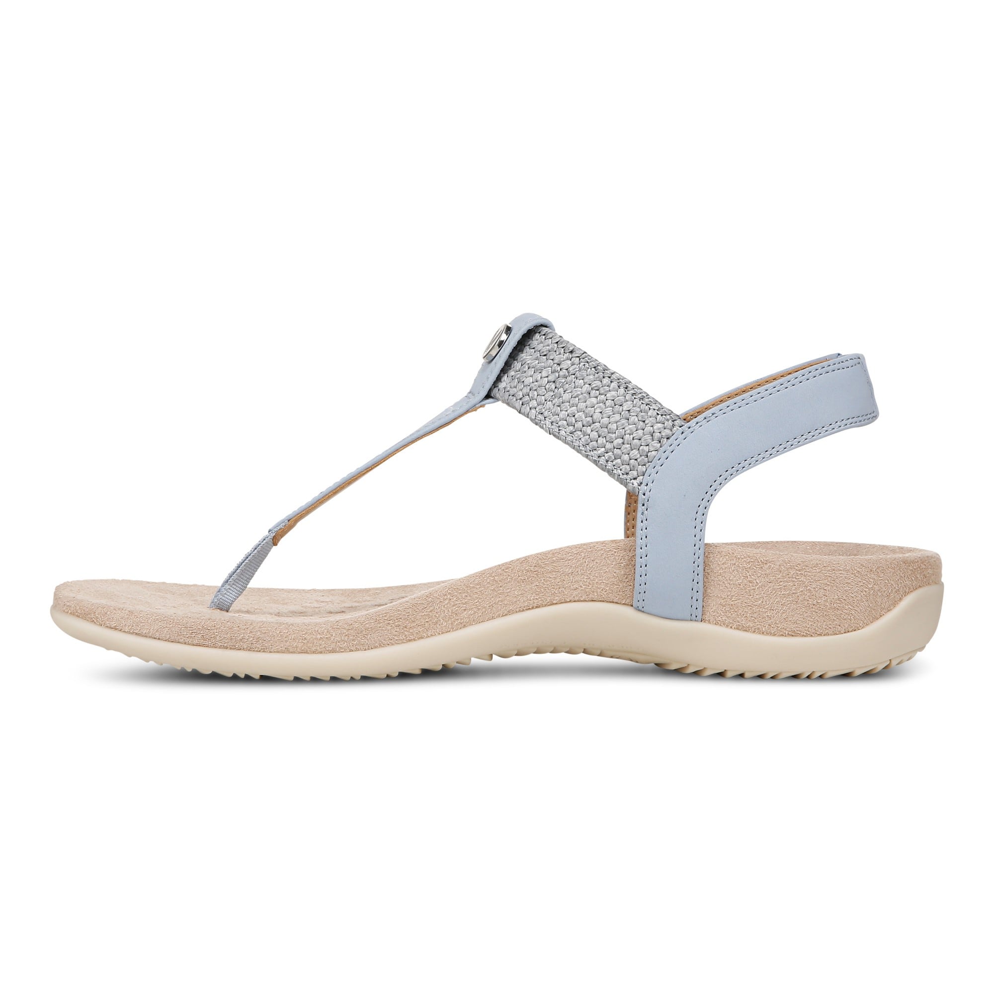 Vionic Brea Women's Toe Post Comfort Sandal - Skyway Blue - Left Side