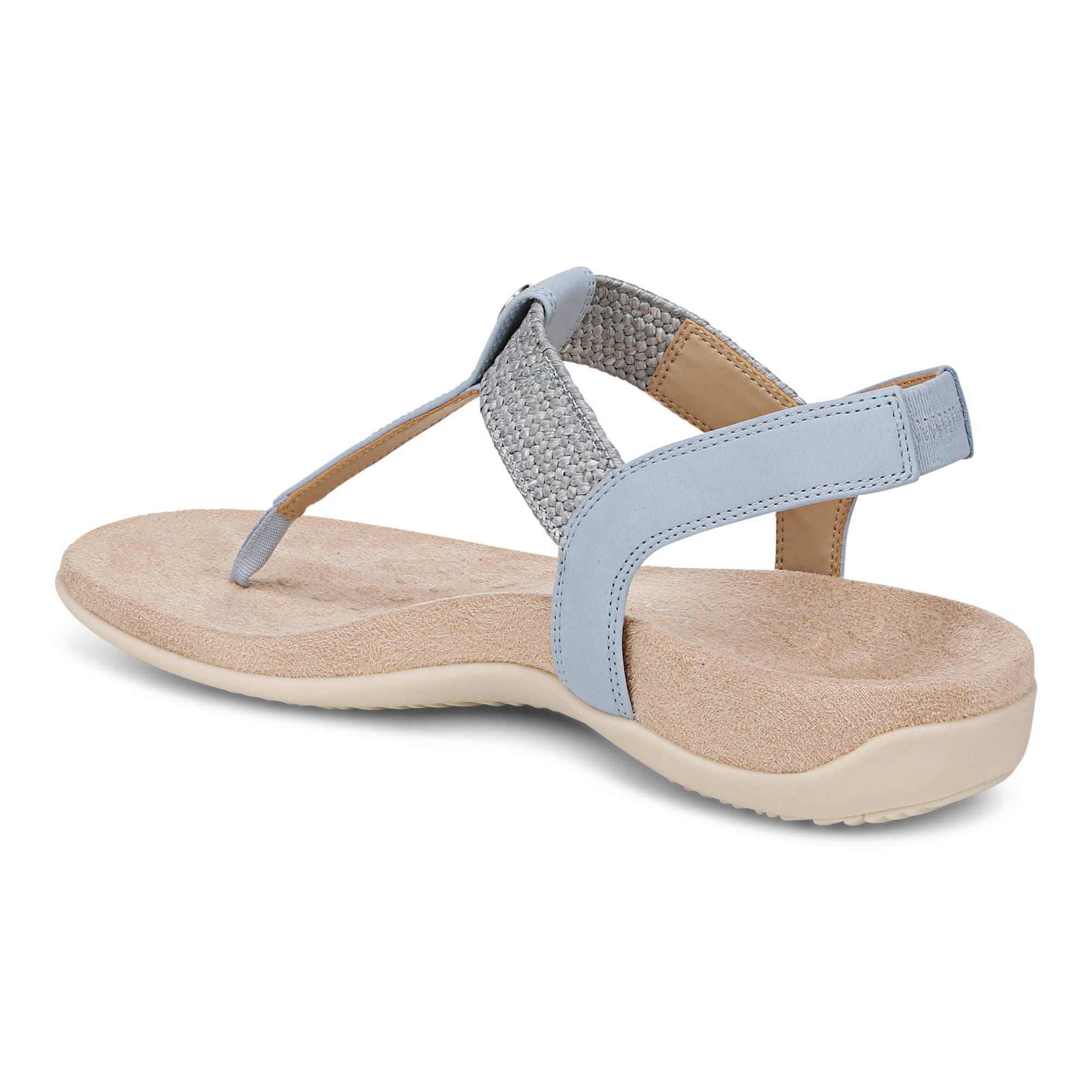 Vionic Brea Women's Toe Post Comfort Sandal - Skyway Blue - Back angle