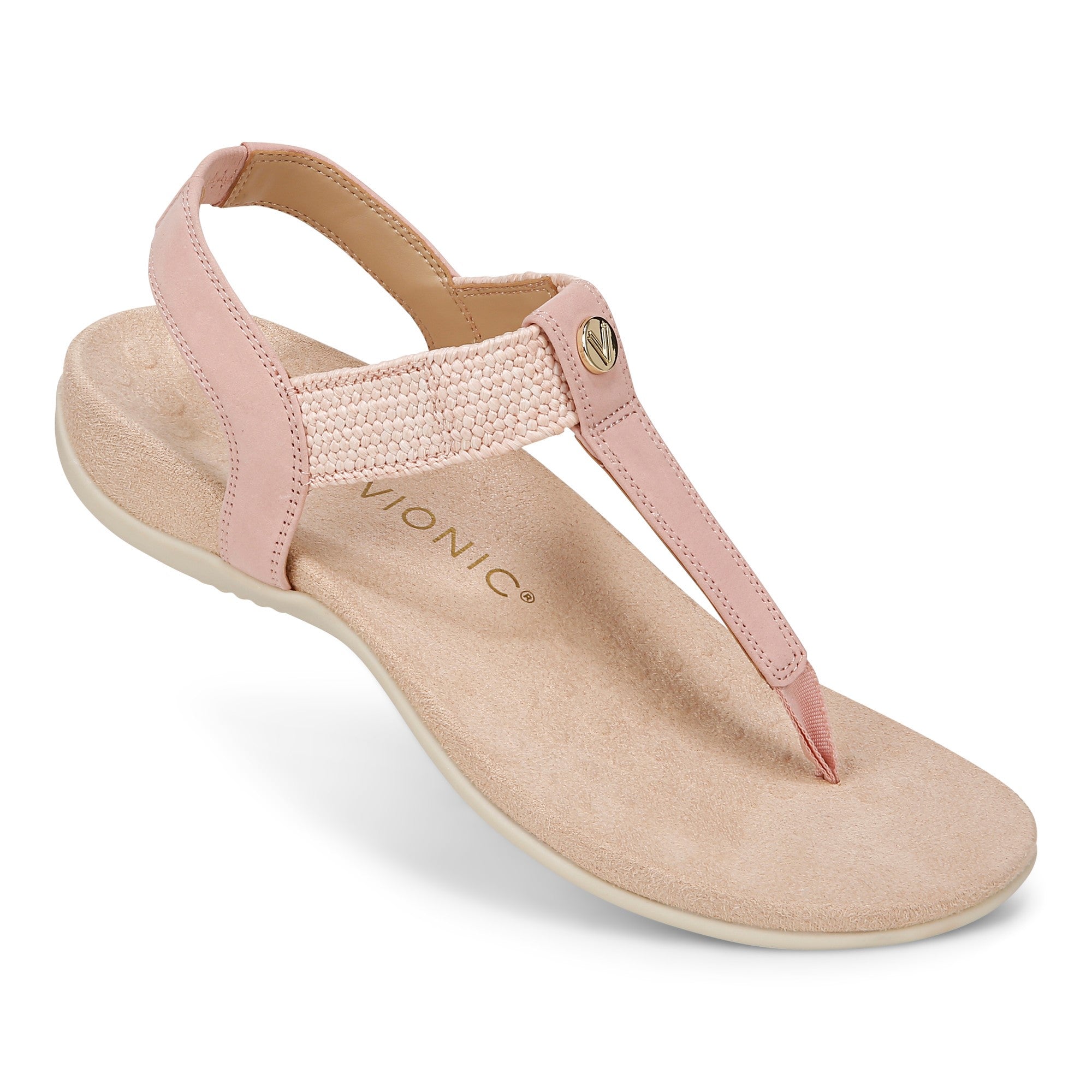 Vionic Brea Women's Toe Post Comfort Sandal - Light Pink - BREA-I9863L1650-LIGHT PINK-13fl-med