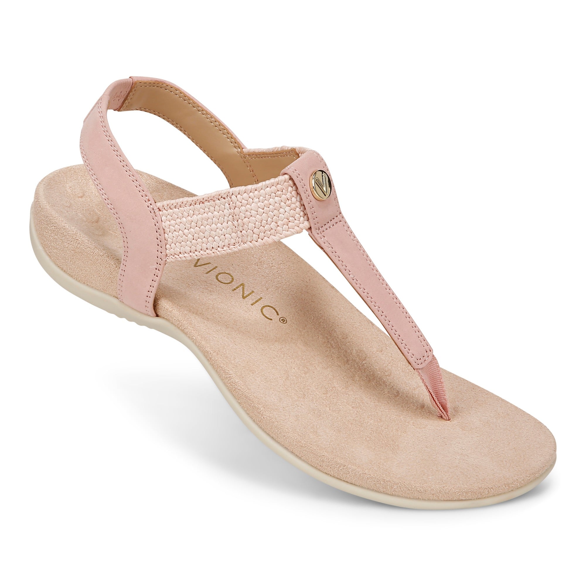 Vionic Brea Women's Toe Post Comfort Sandal - Light Pink - BREA-I9863L1650-LIGHT PINK-13fl-med