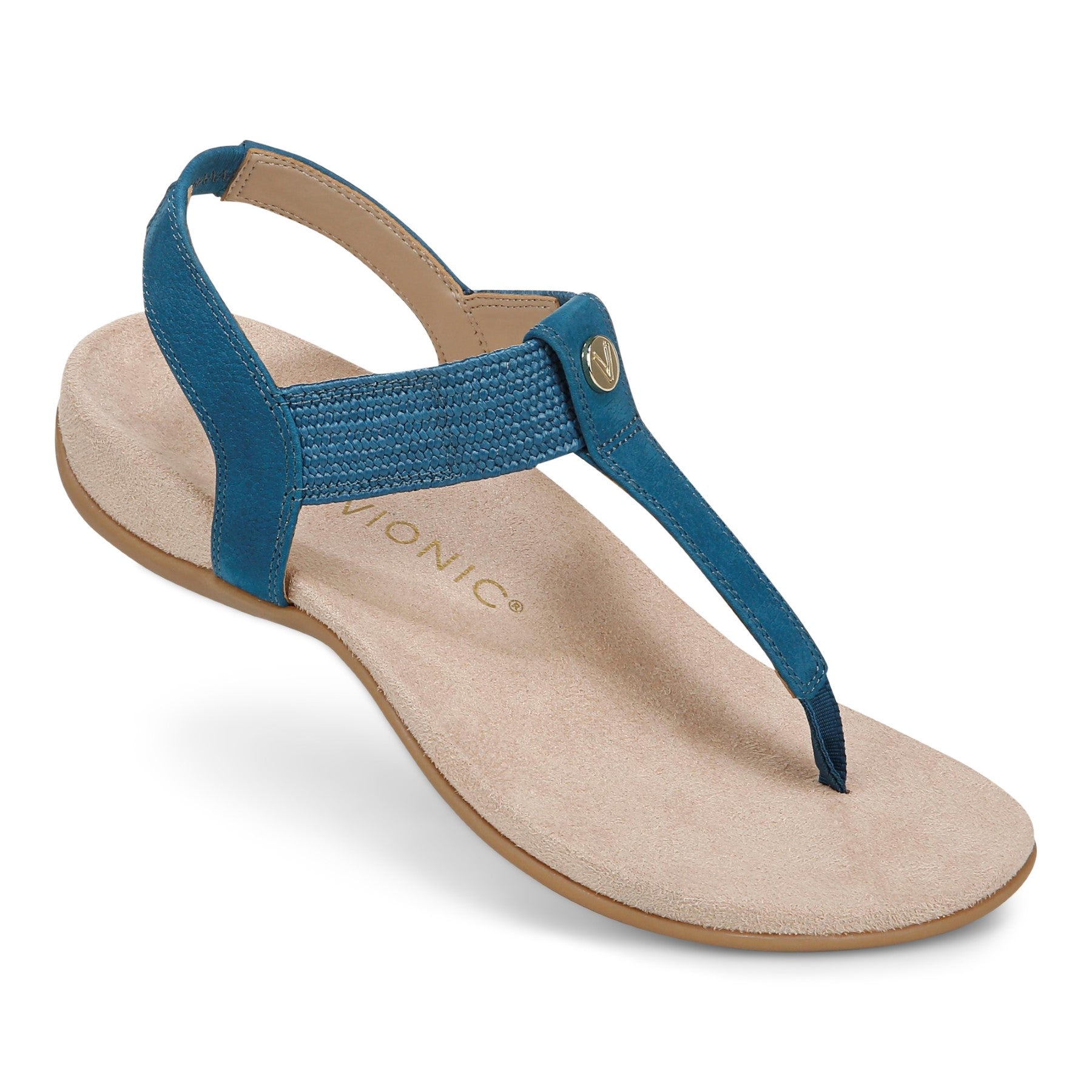 Vionic Brea Women's Toe Post Comfort Sandal - Celestial Teal - Image