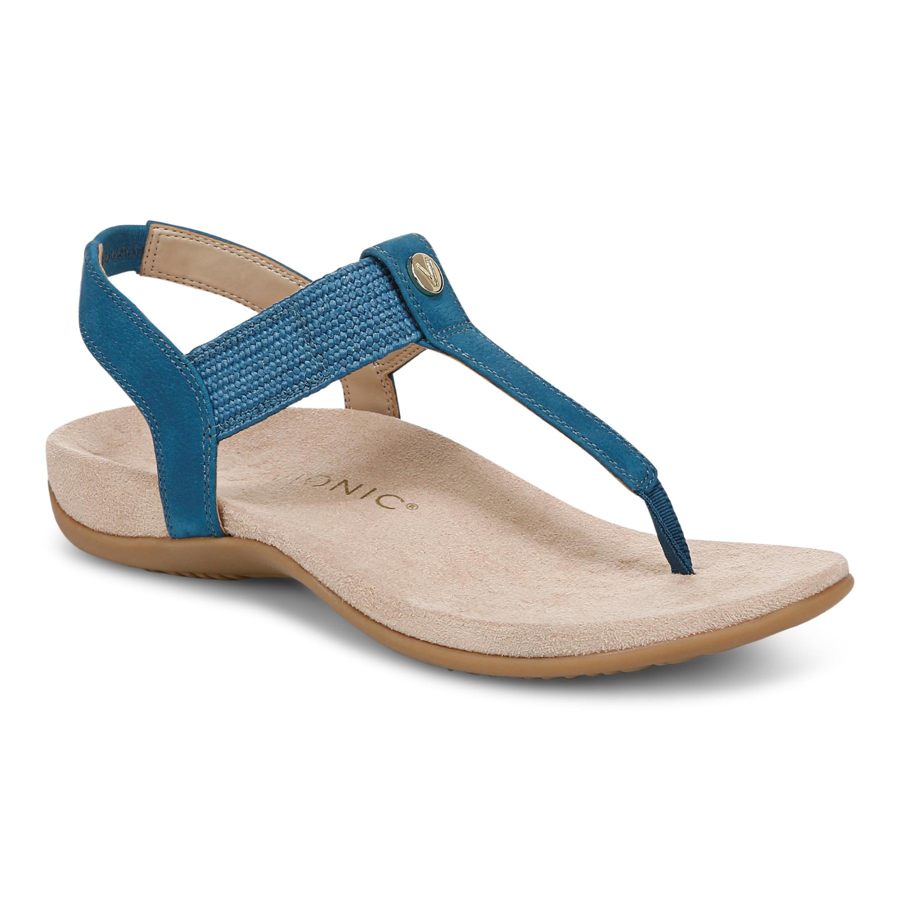 Vionic Brea Women's Toe Post Comfort Sandal - Celestial Teal - Angle main
