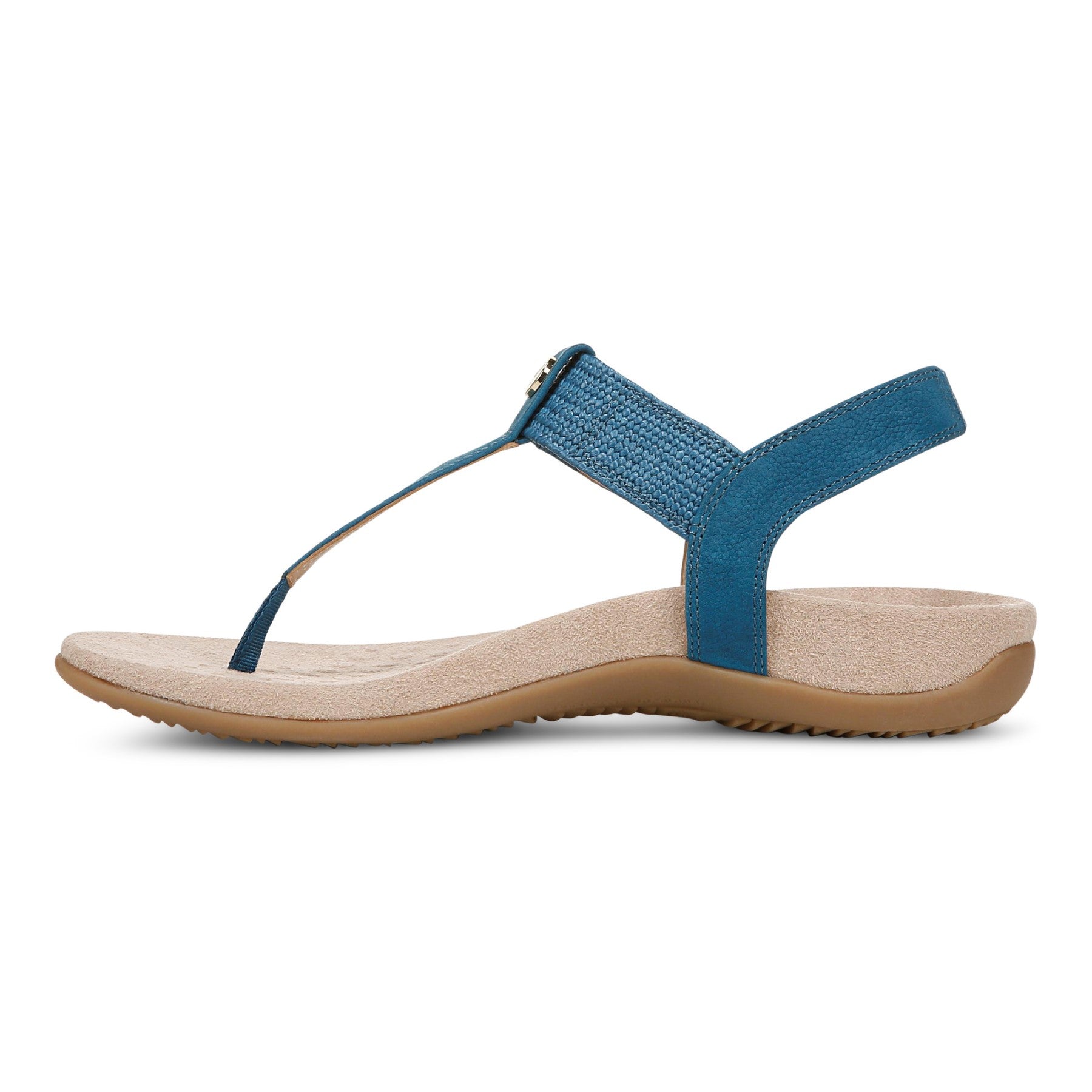 Vionic Brea Women's Toe Post Comfort Sandal - Celestial Teal - Left Side