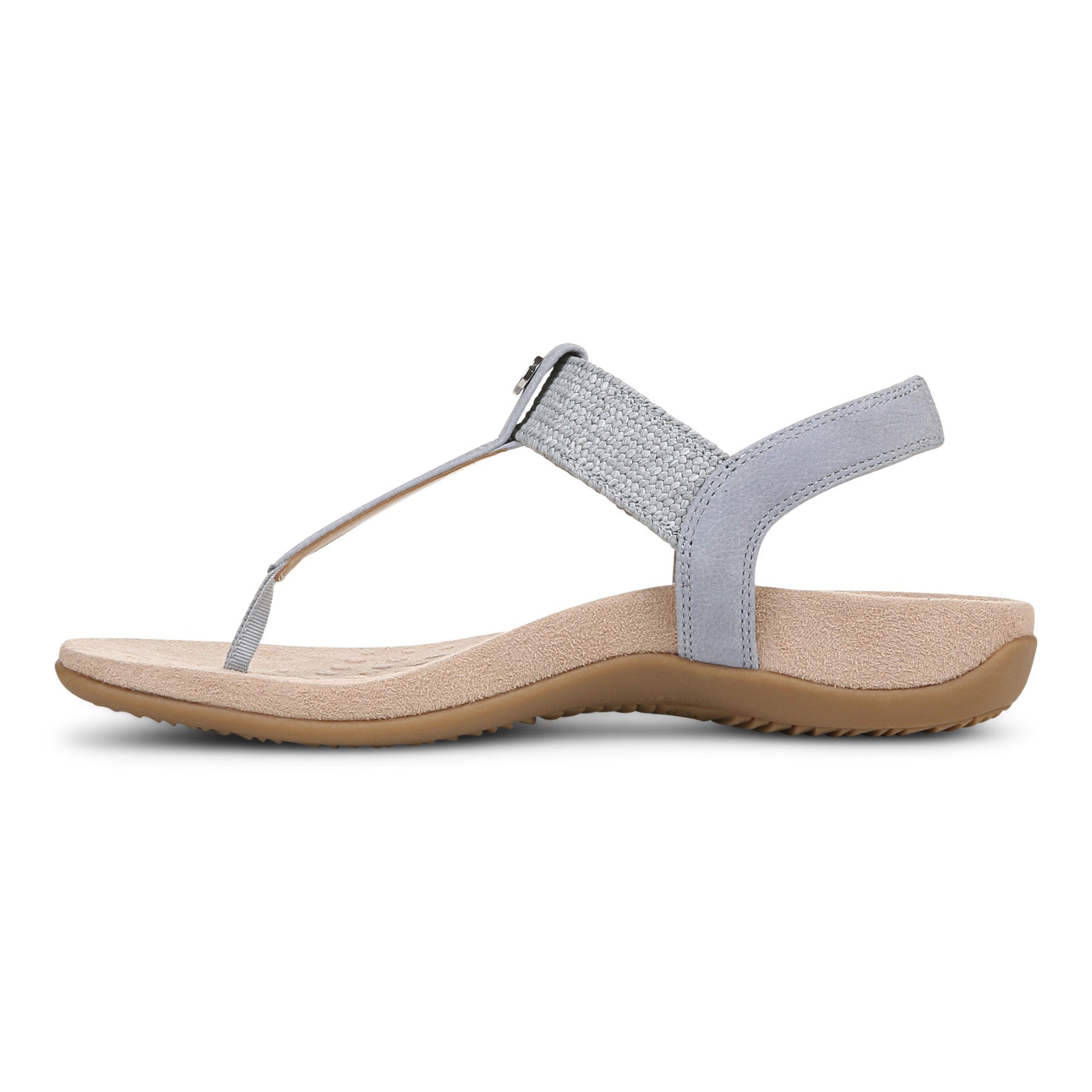 Vionic Brea Women's Toe Post Comfort Sandal - Blue Mist - Left Side