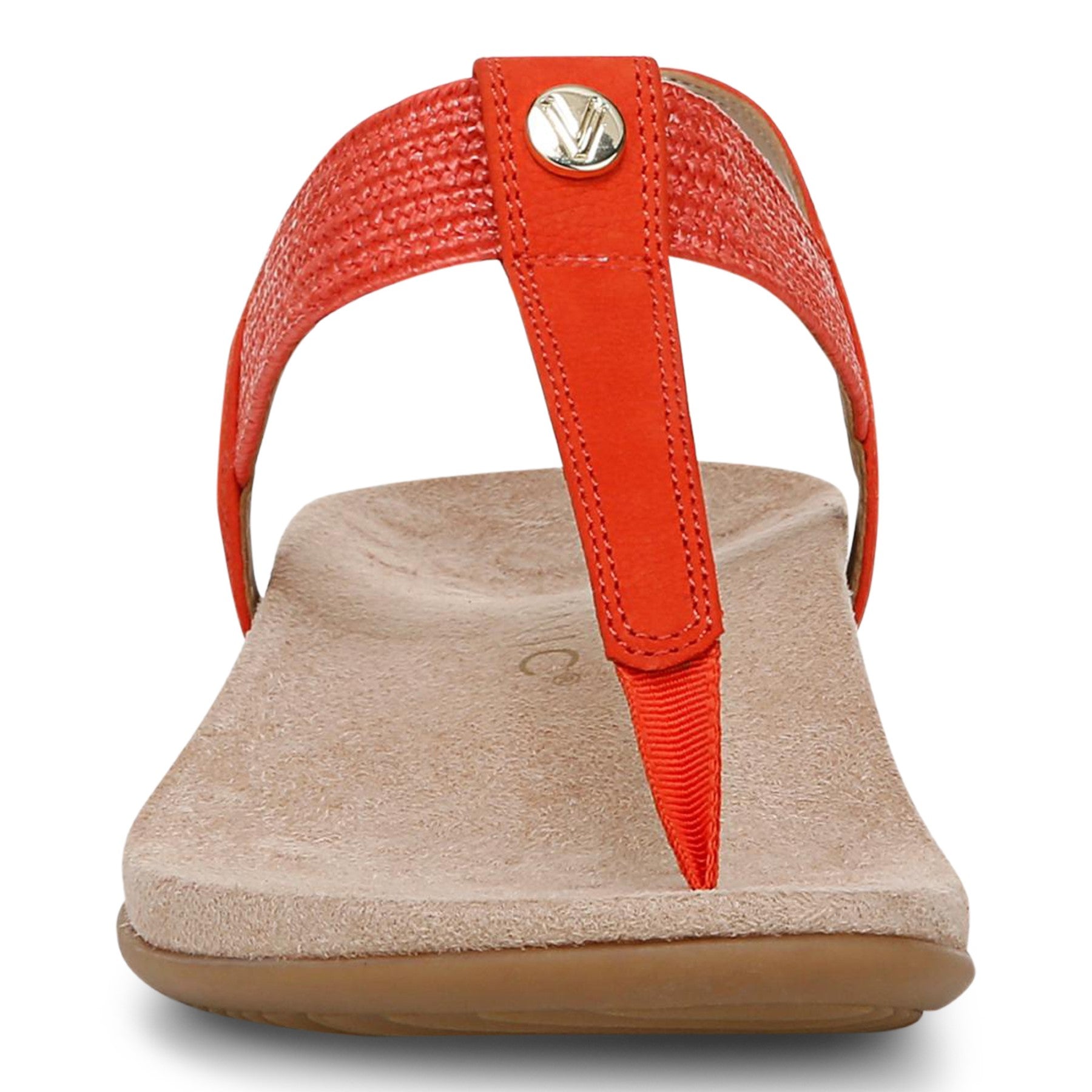 Vionic Brea Women's Toe Post Comfort Sandal - Cherry Tomato - Front